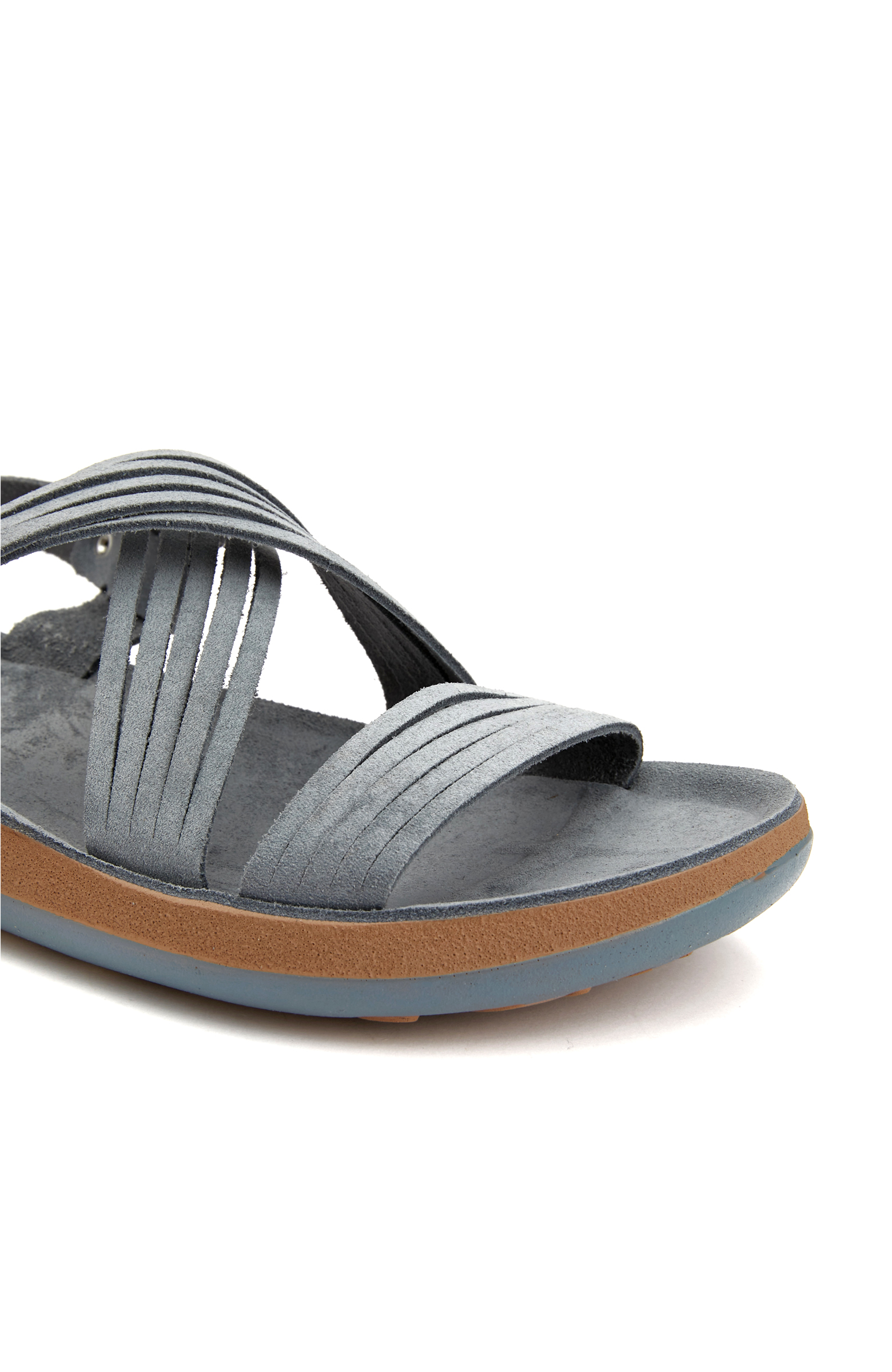 Mavi Kadın Deri Sandalet