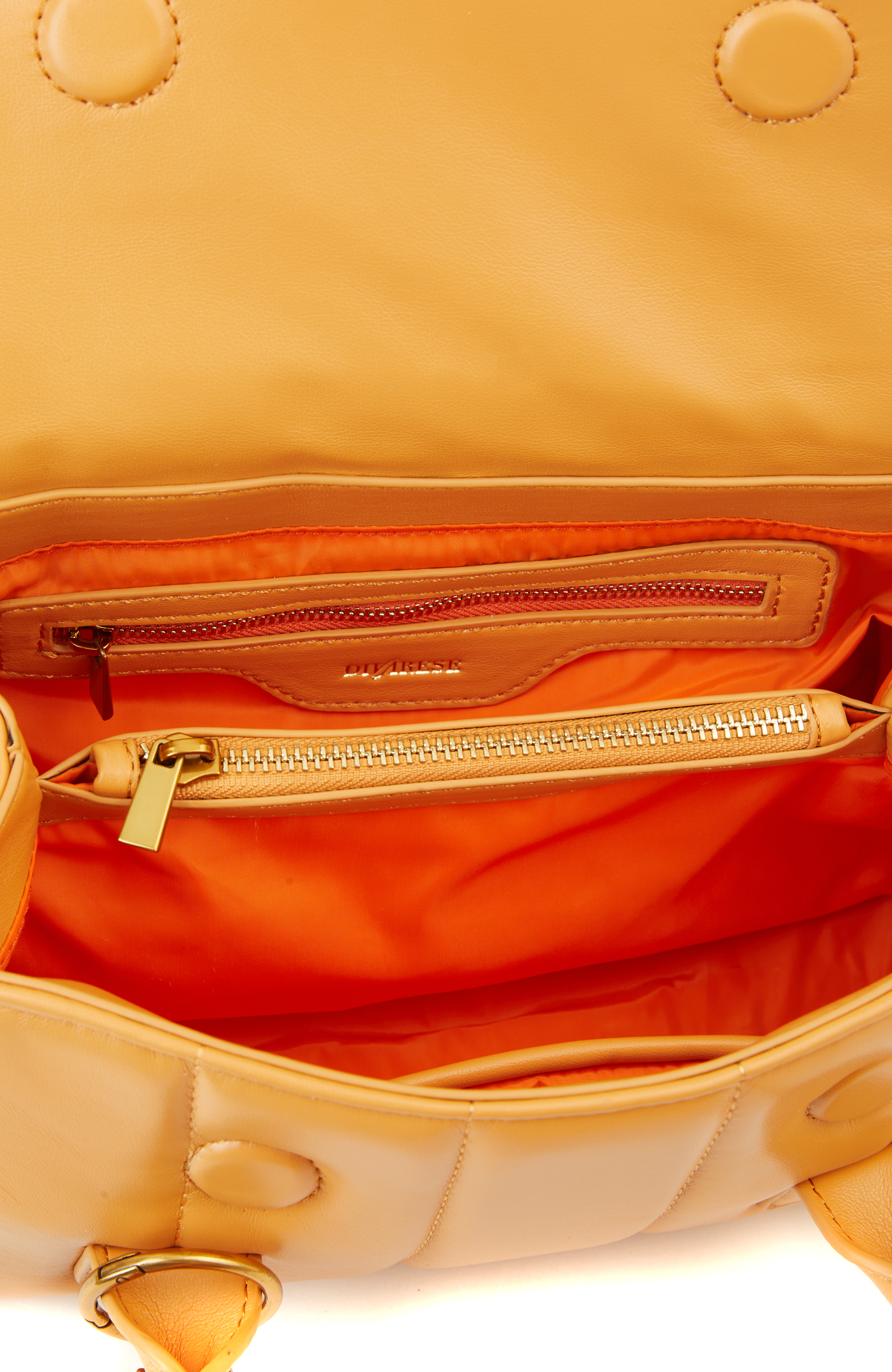 Turuncu Kapitoneli Kadın Çanta