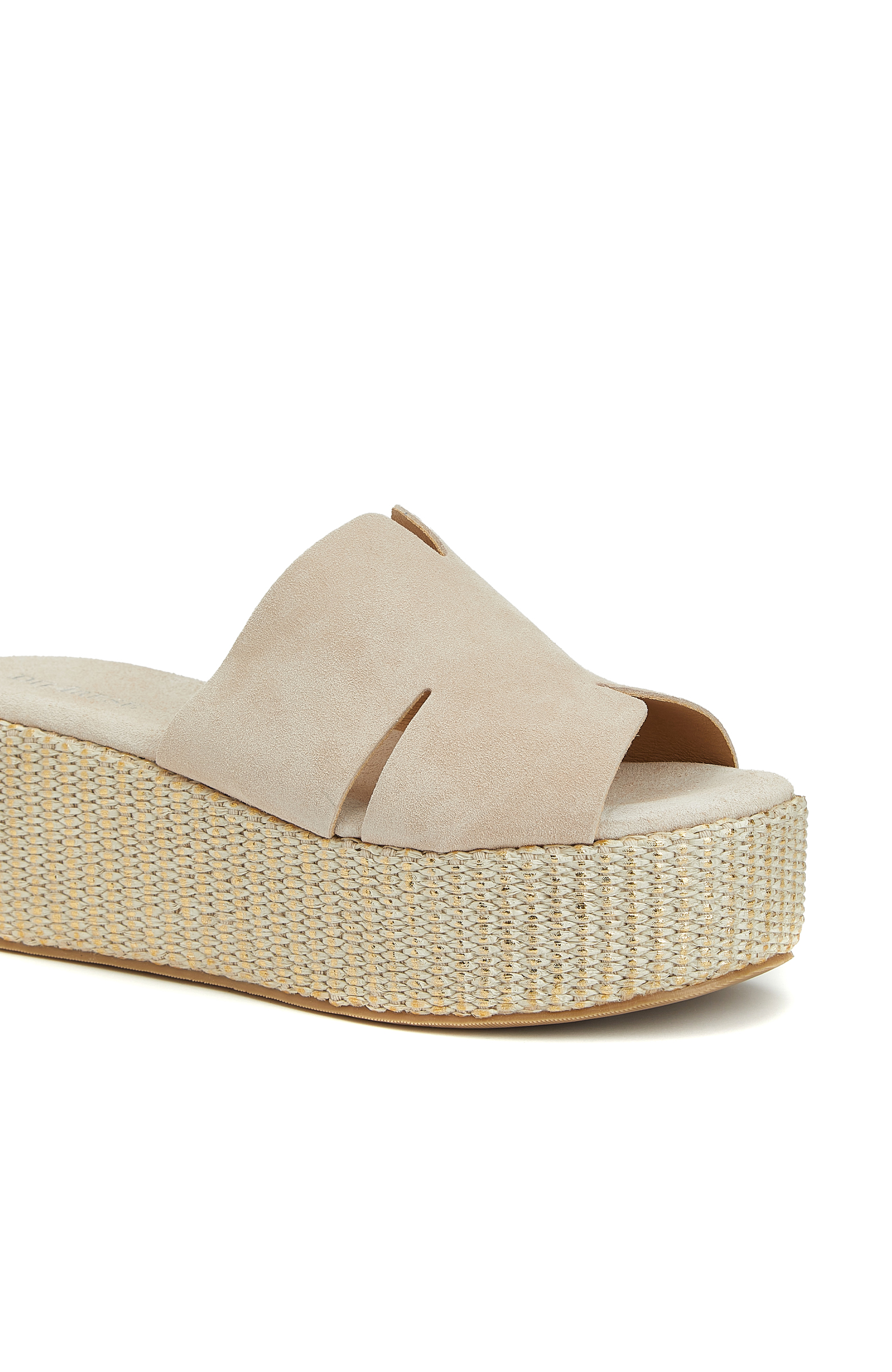 Açık Pembe Süet Dolgu Topuk Kadın Terlik