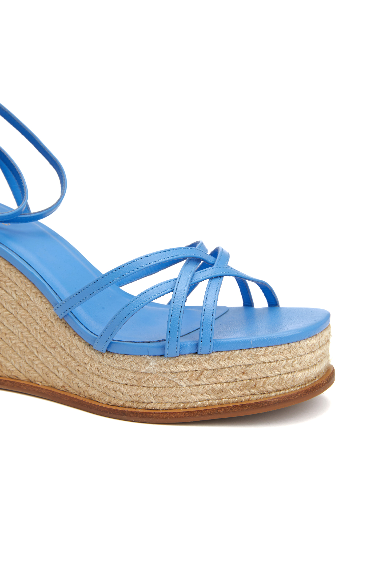 Mavi Kadın Deri Sandalet