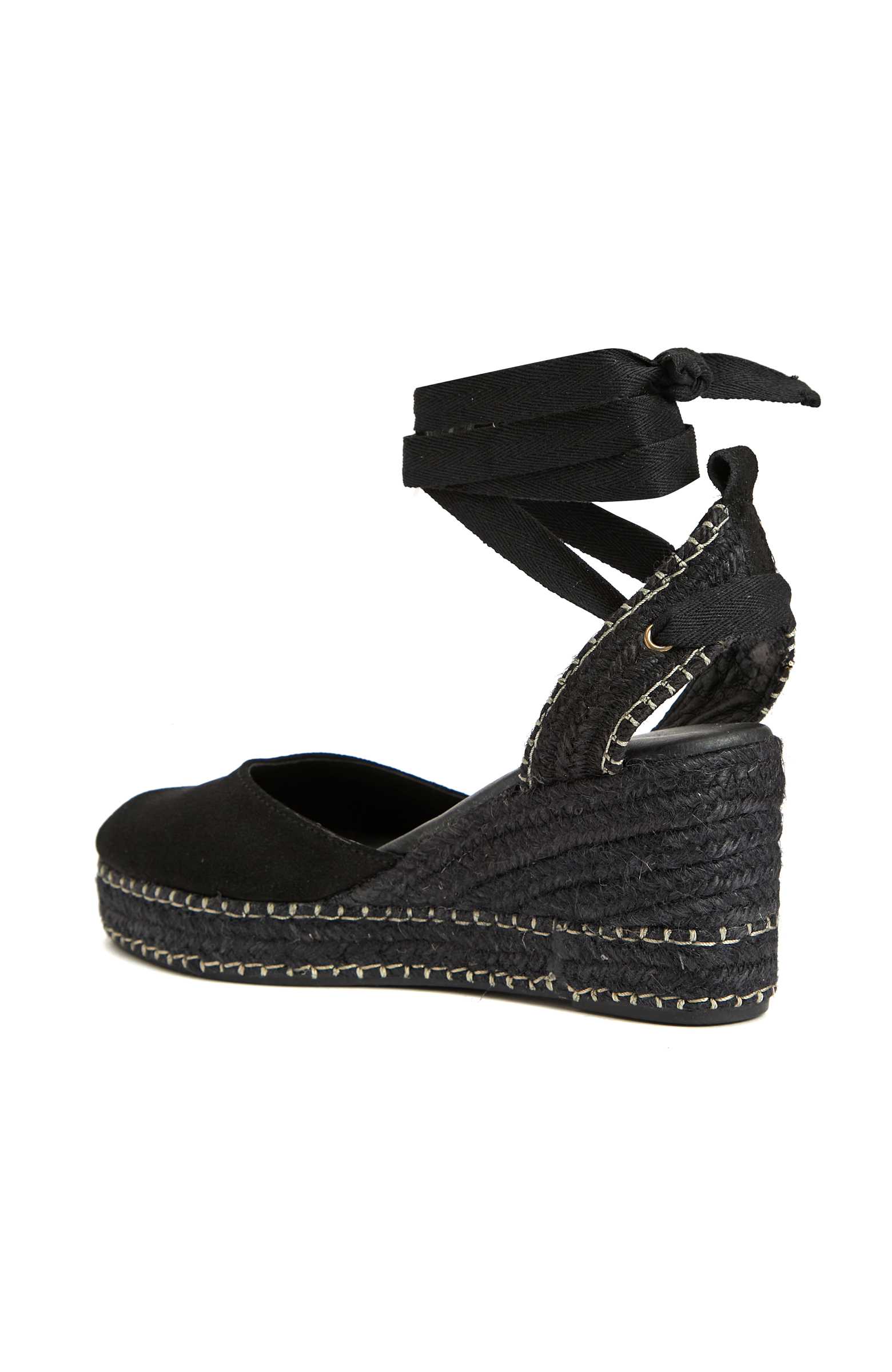 Siyah Kadın Süet Espadril