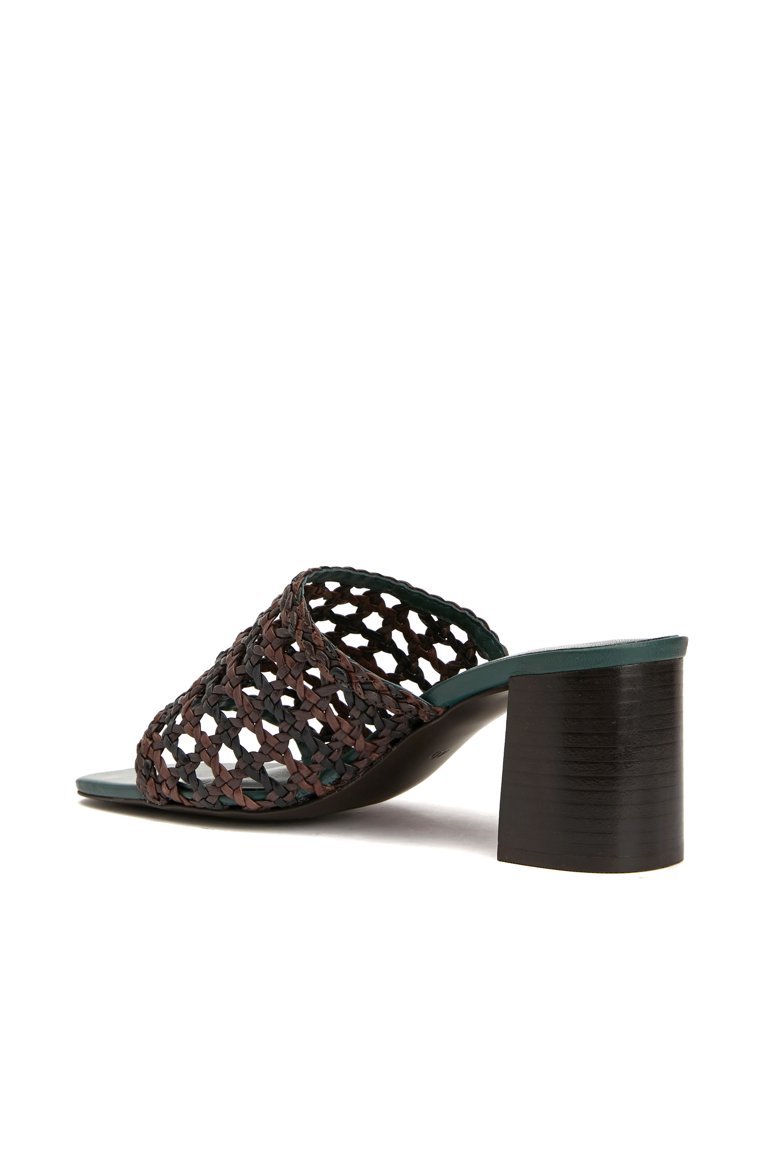 Siyah Kahverengi Kadın Deri Terlik