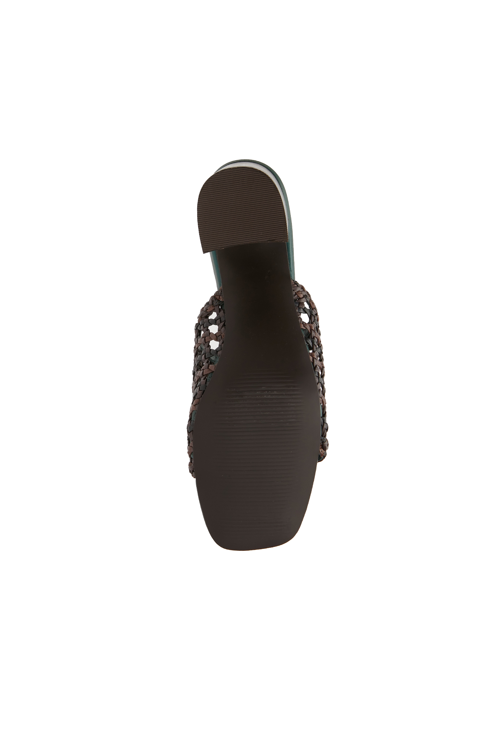 Siyah Kahverengi Kadın Deri Terlik