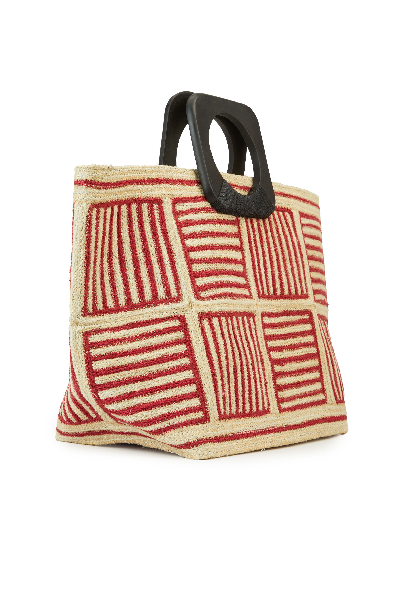 Kırmızı Kadın Hasır Çanta