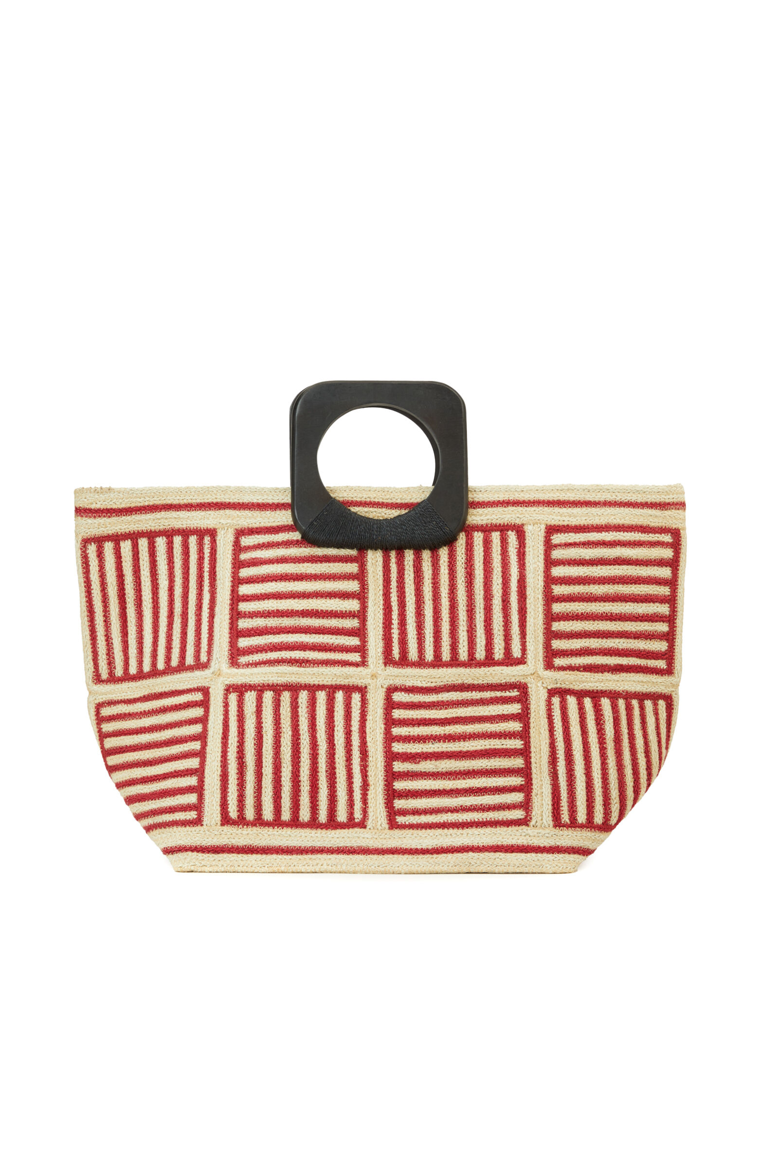 Kırmızı Kadın Hasır Çanta