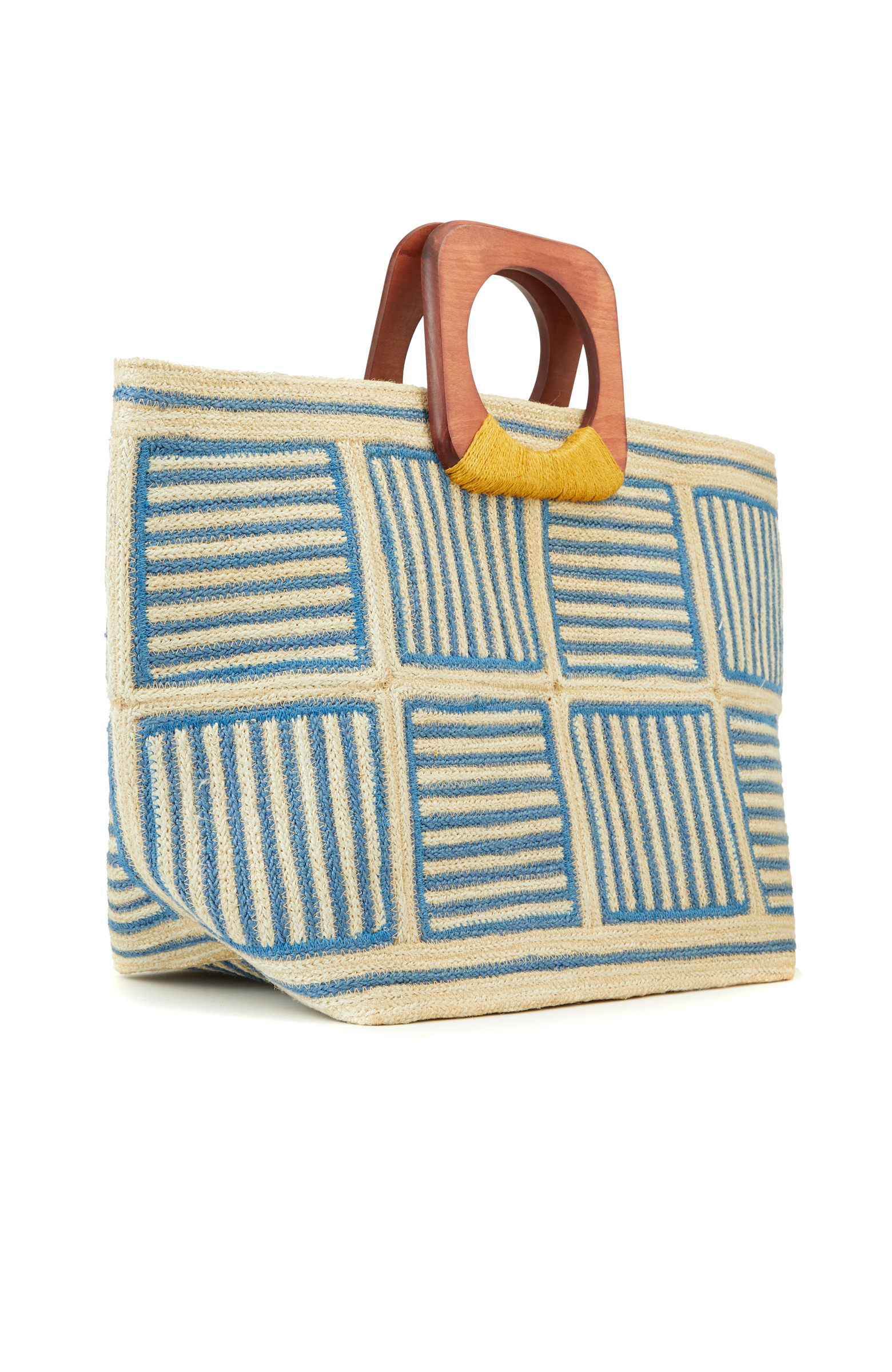 Mavi Kadın Hasır Çanta