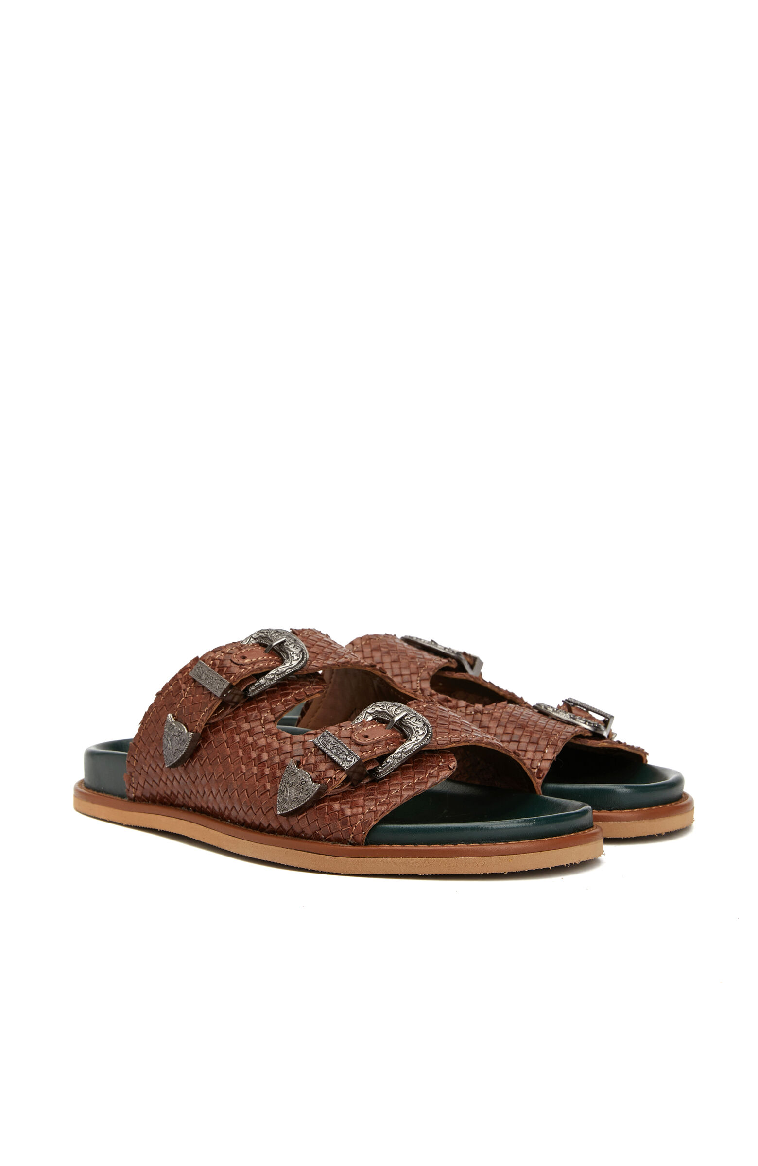 Tan Women's Leather Slippers