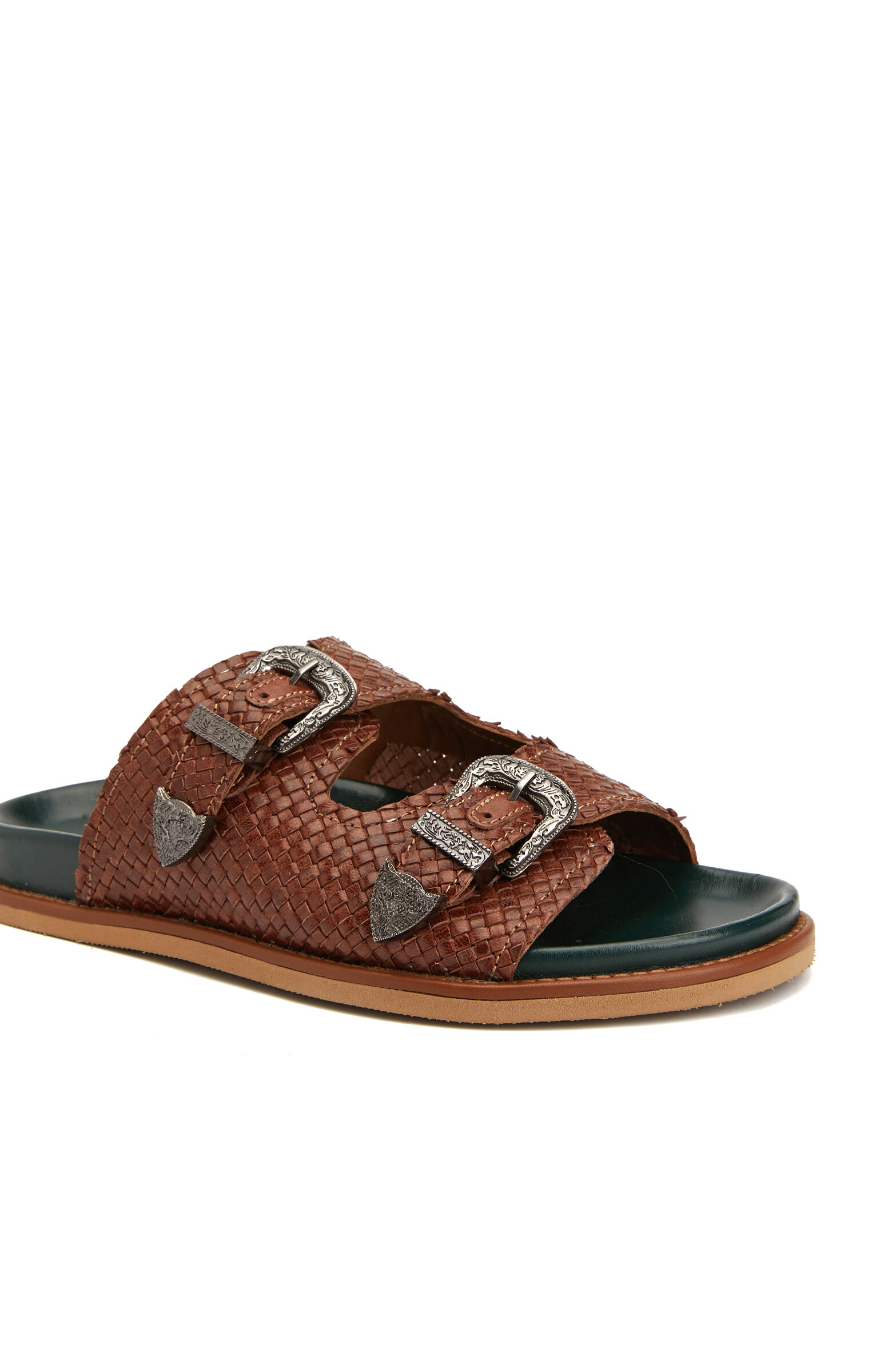 Tan Women's Leather Slippers