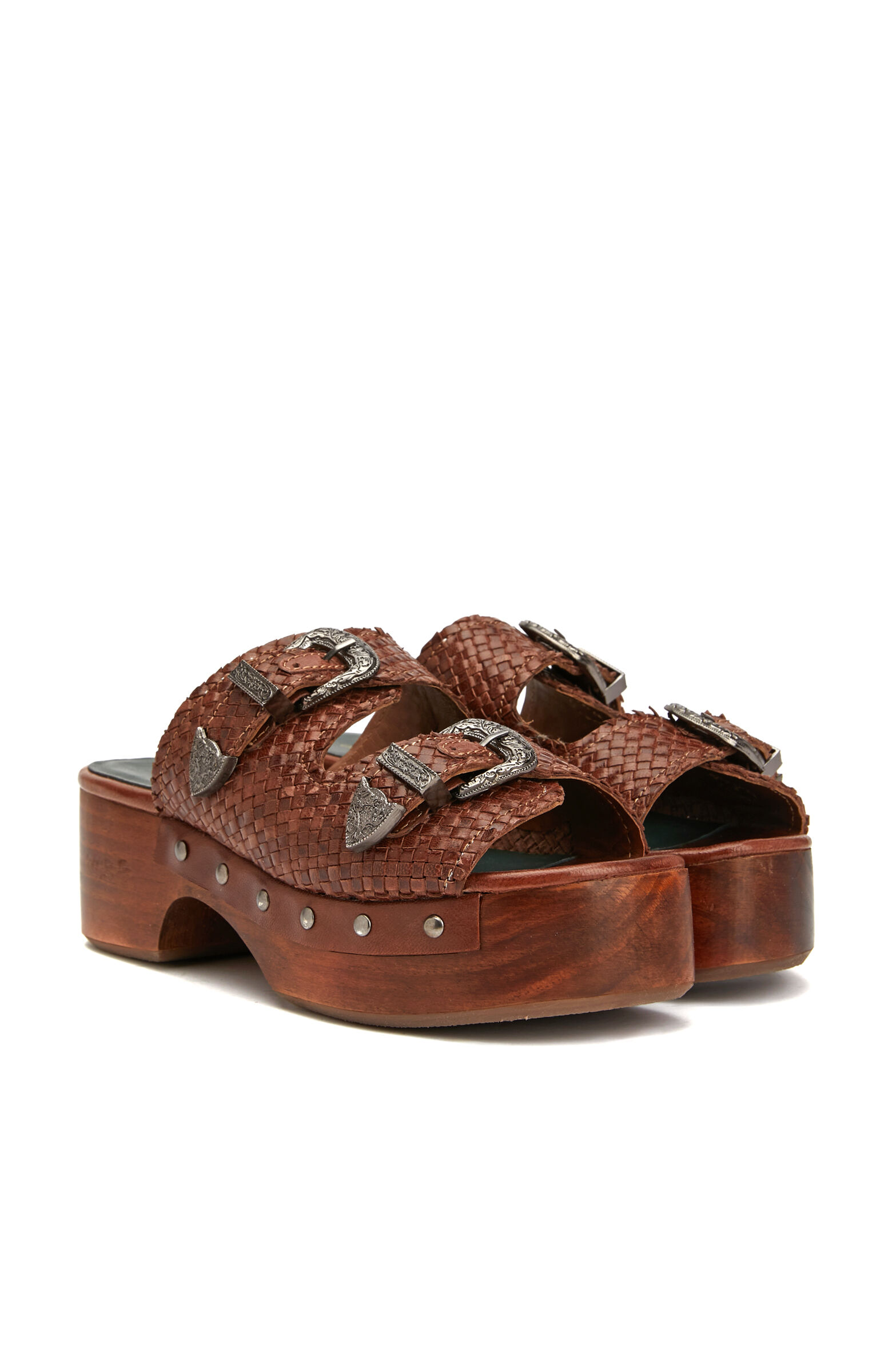 Tan Women's Leather Slippers