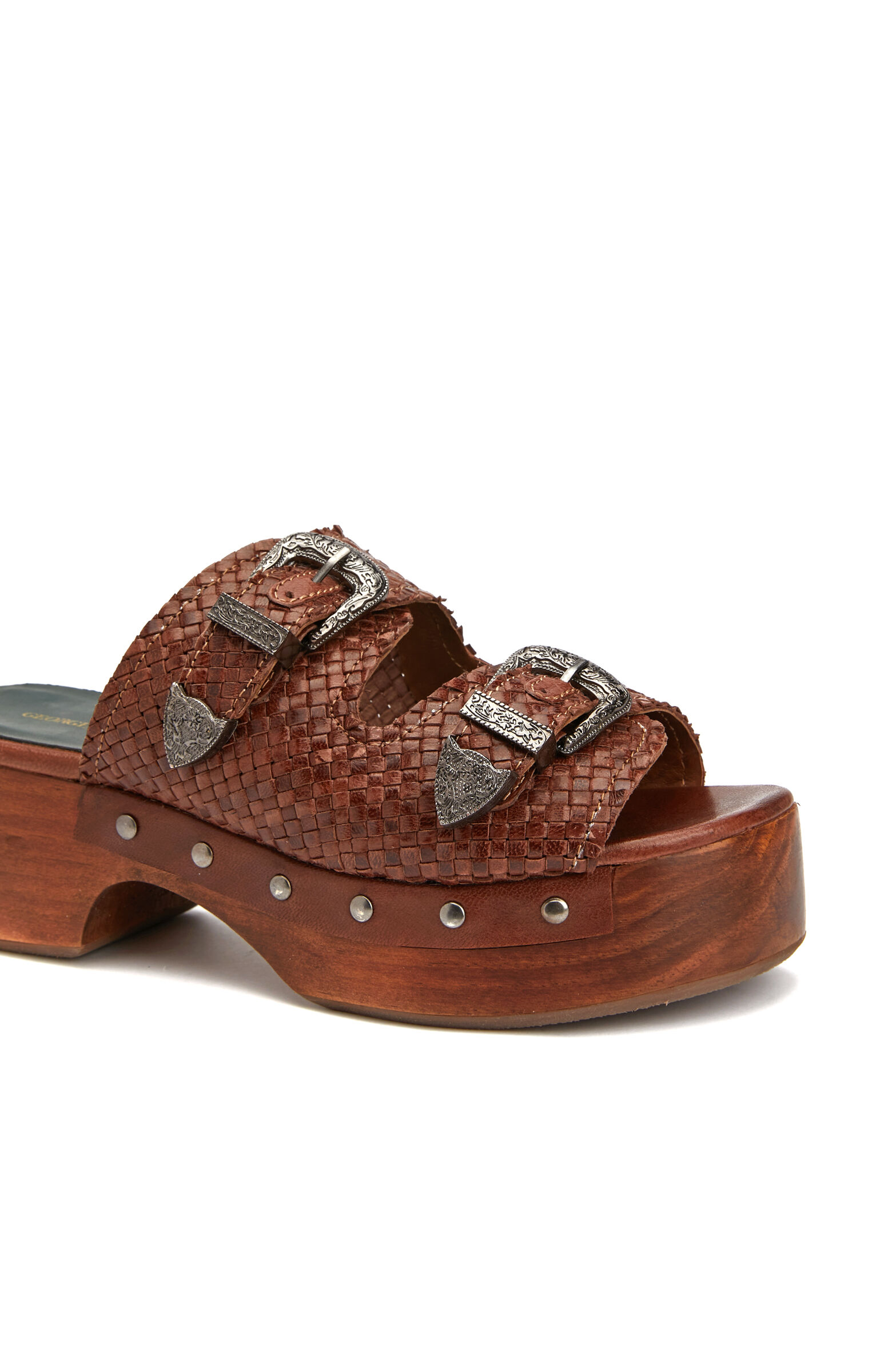 Tan Women's Leather Slippers