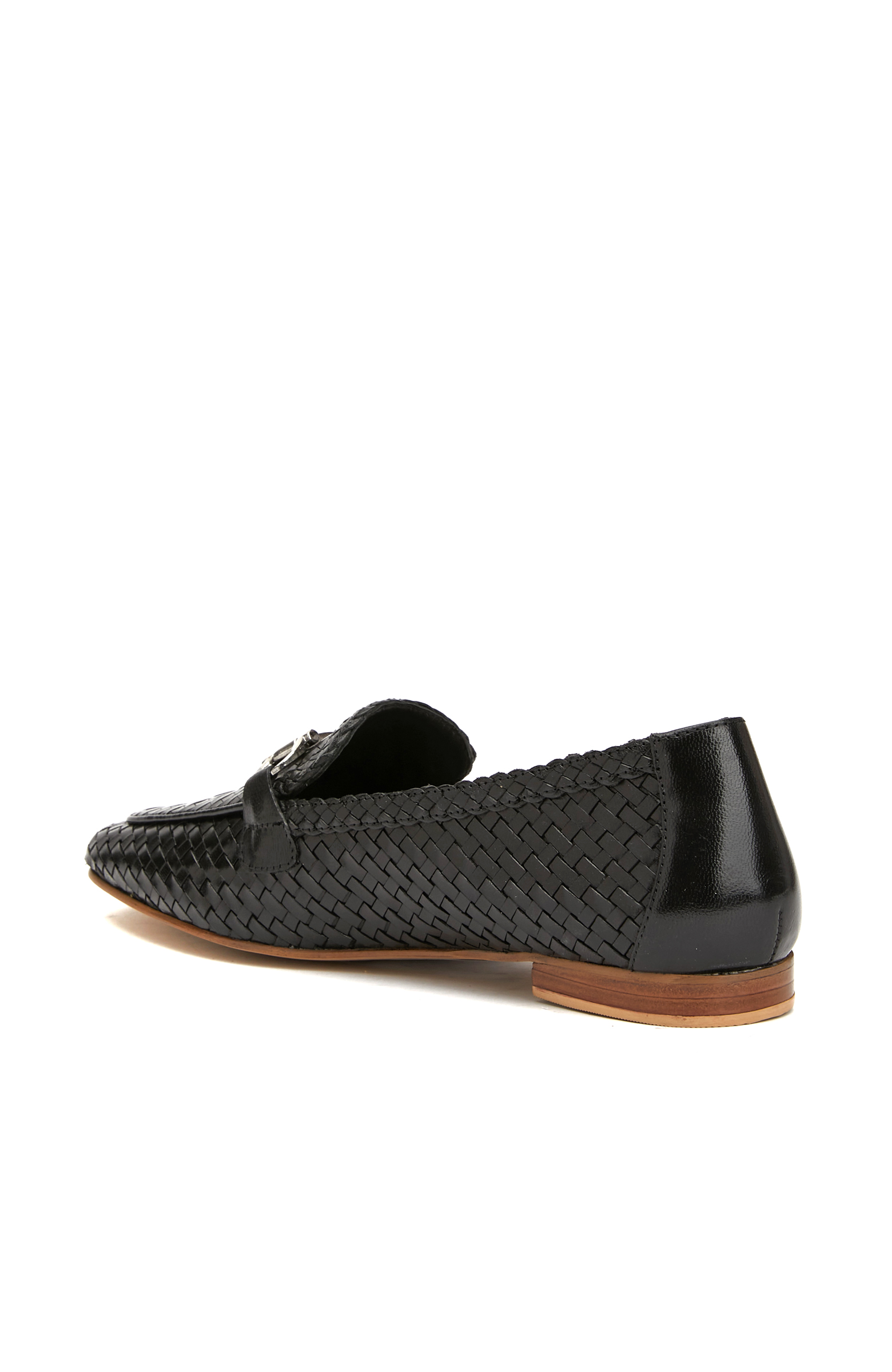 Siyah Kadın Deri Loafer