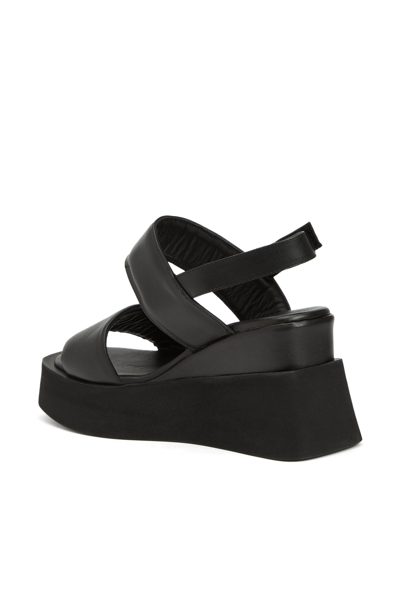 Siyah Kadın Deri Sandalet