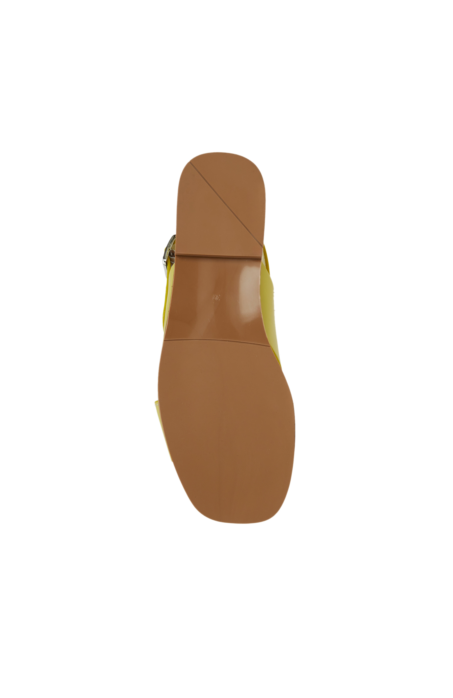 Sarı Kadın Deri Sandalet