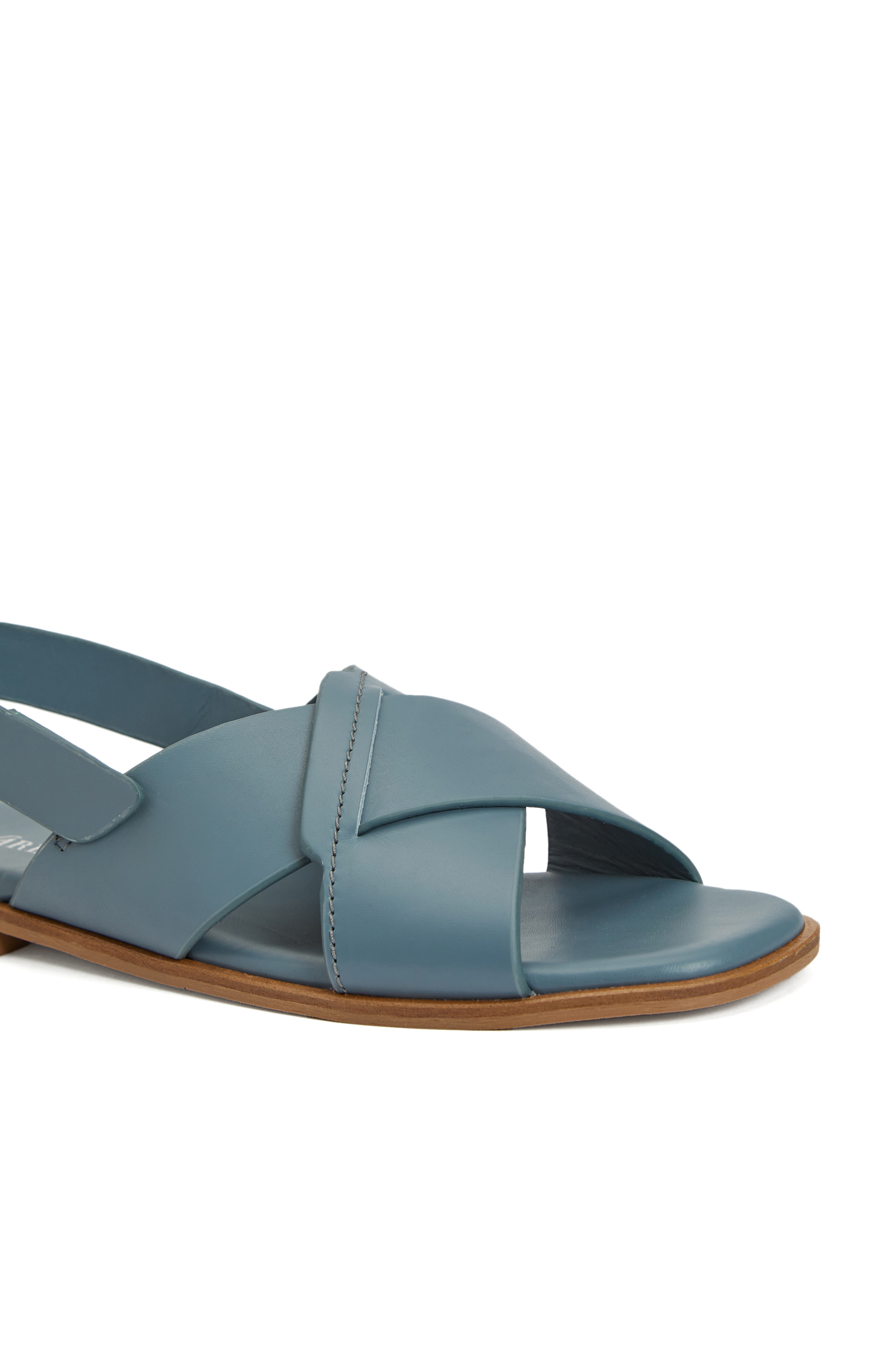 Mavi Kadın Deri Sandalet