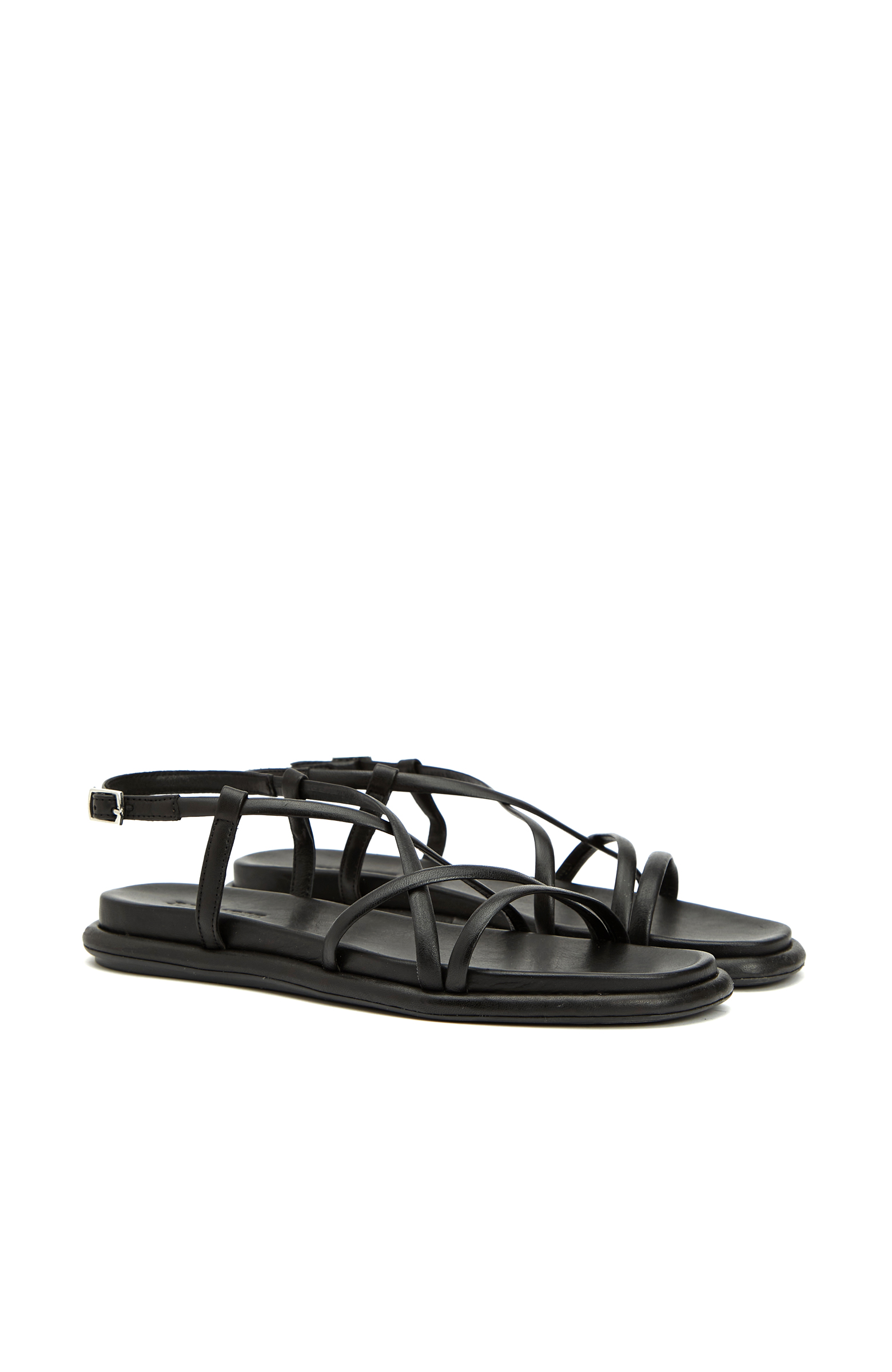 Siyah Kadın Deri Sandalet