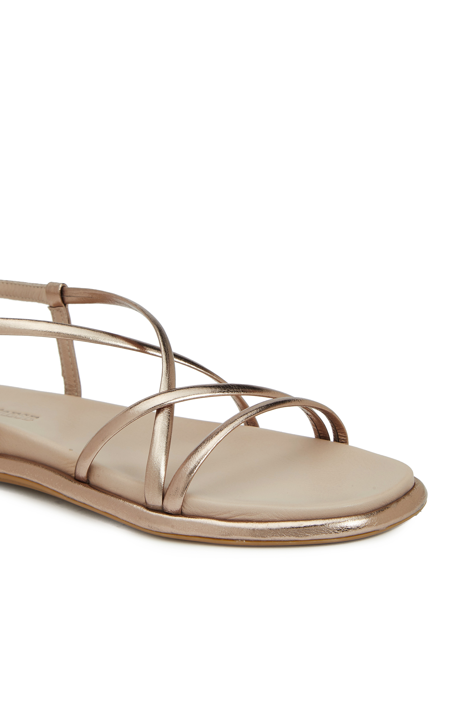 Bronz Kadın Deri Sandalet