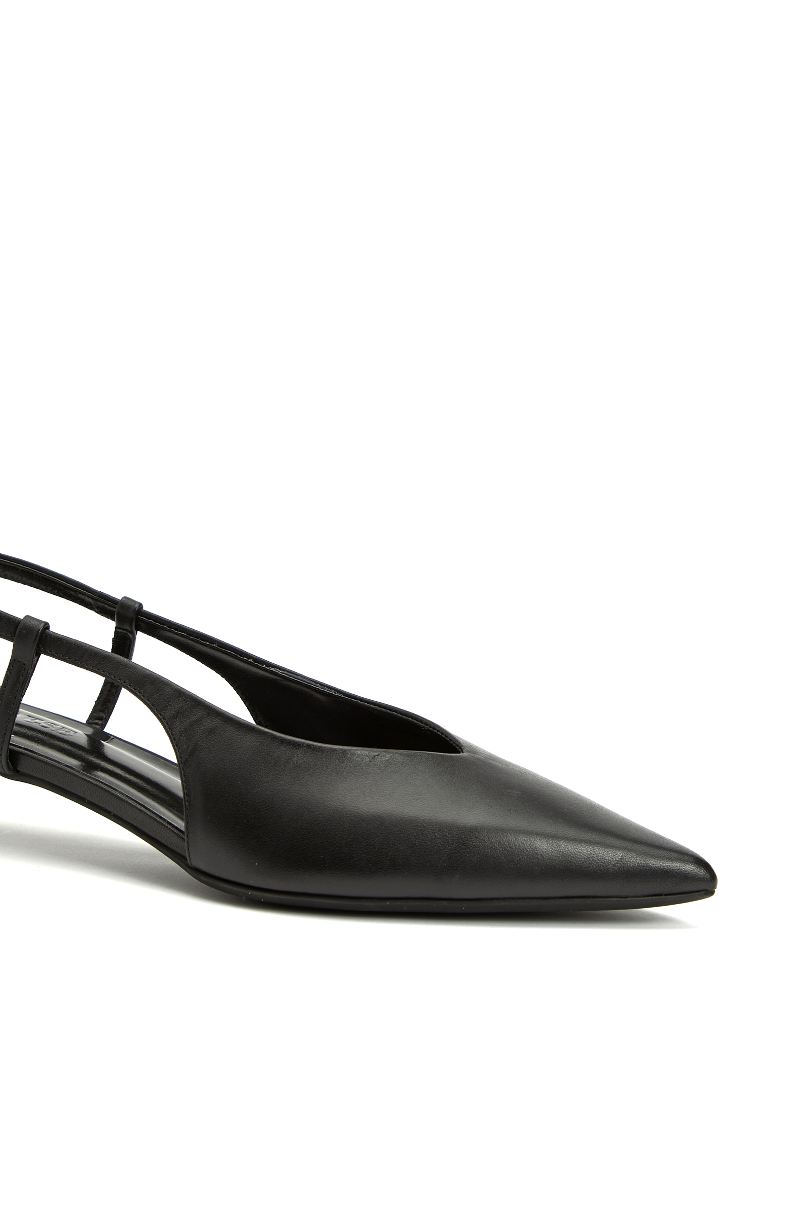 Siyah Deri Topuklu Ayakkabı