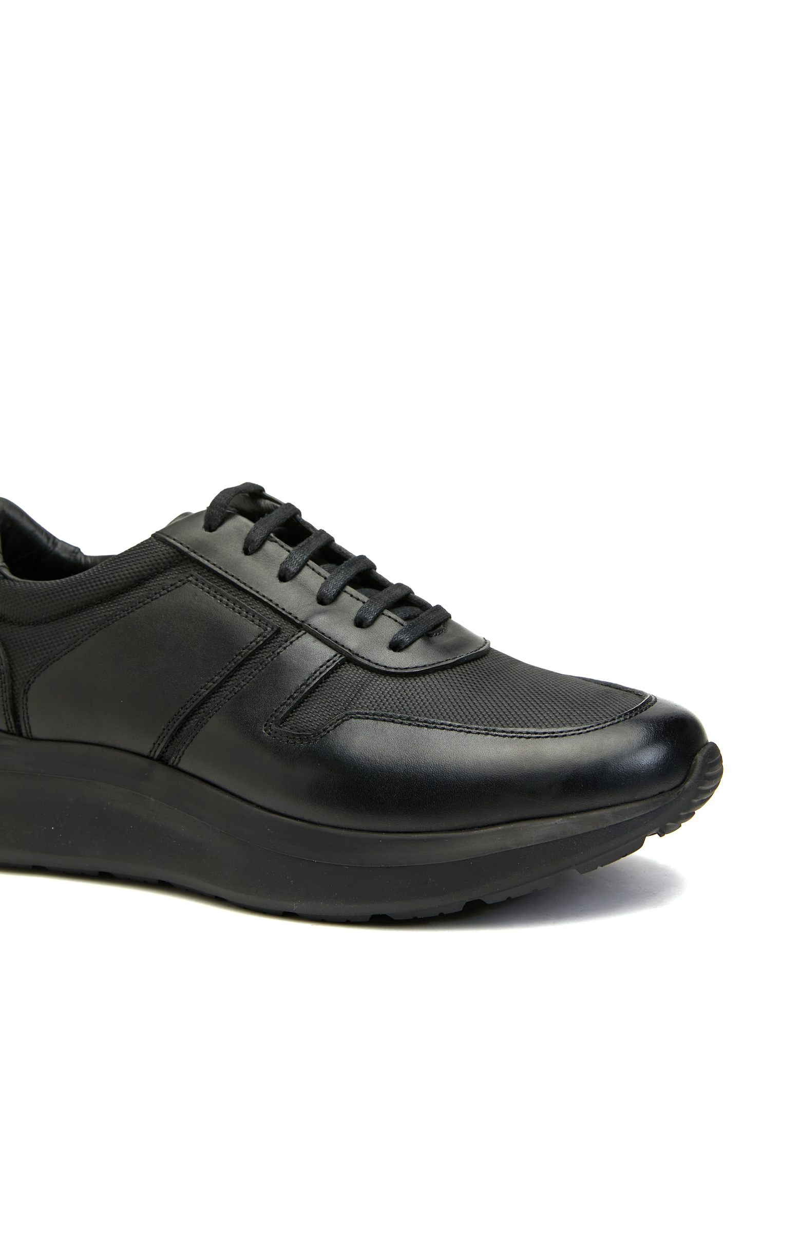 Siyah Erkek Deri Sneaker