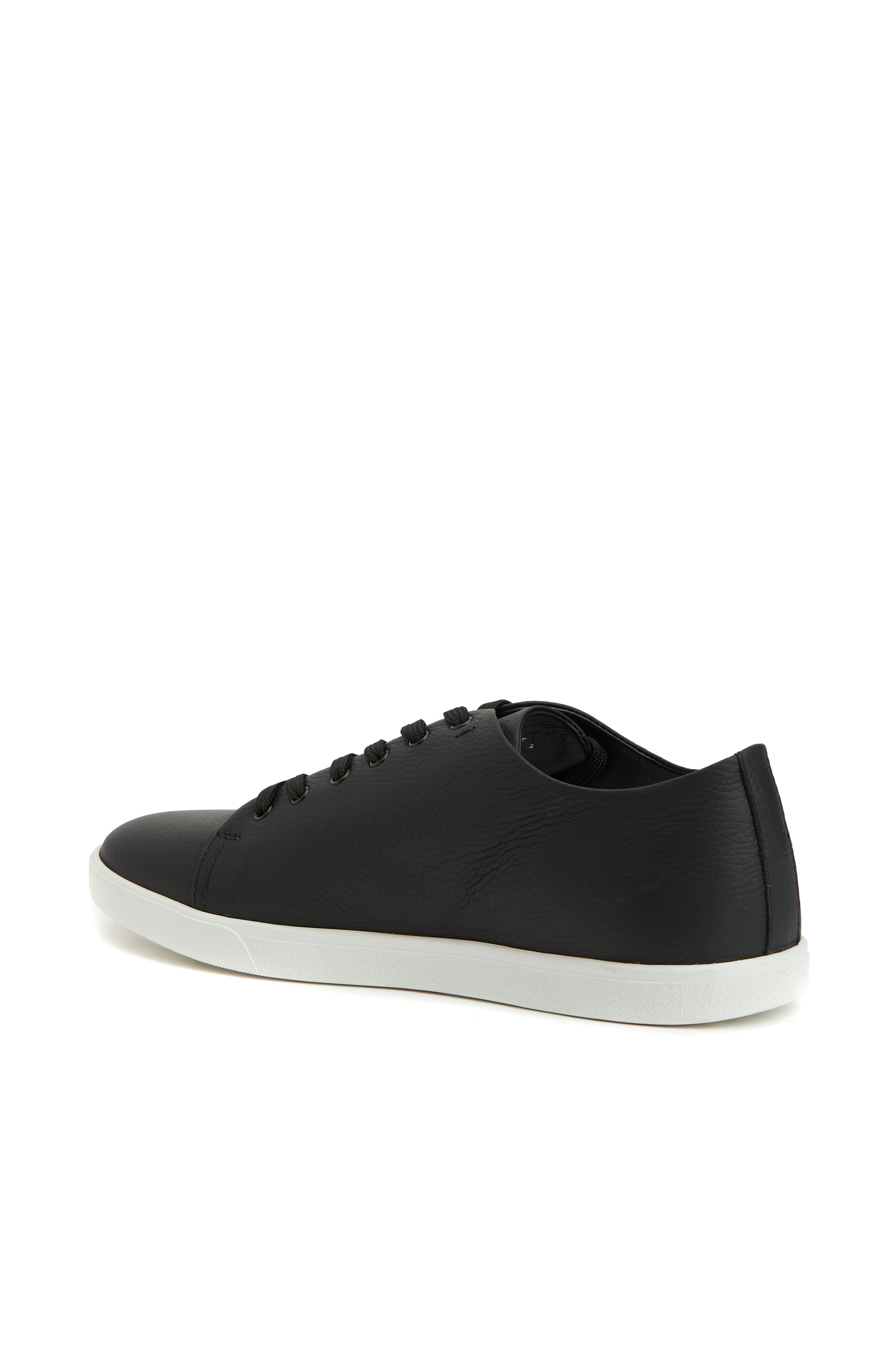 Siyah Desenli Erkek Deri Sneaker_2