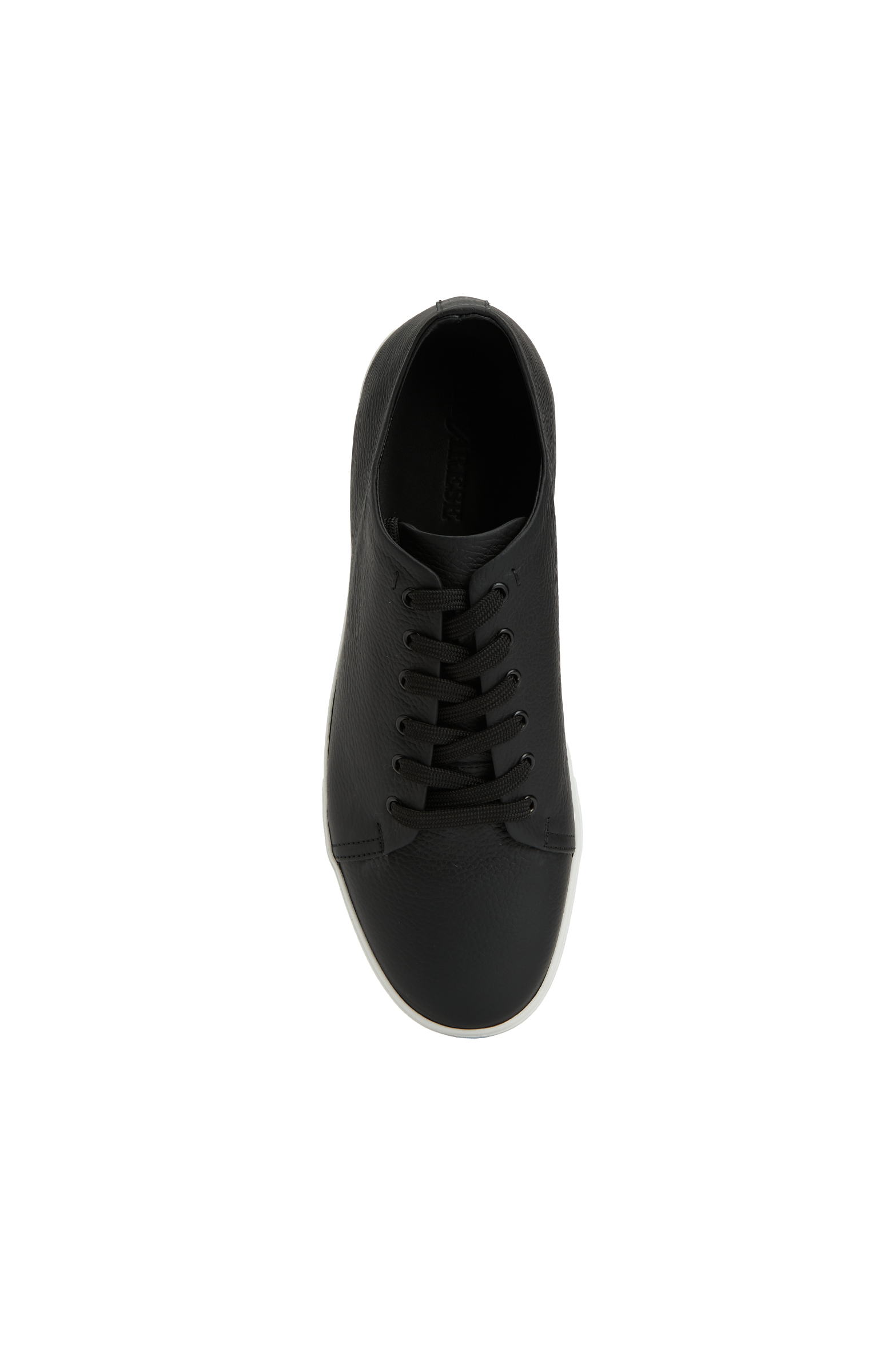 Siyah Desenli Erkek Deri Sneaker_3