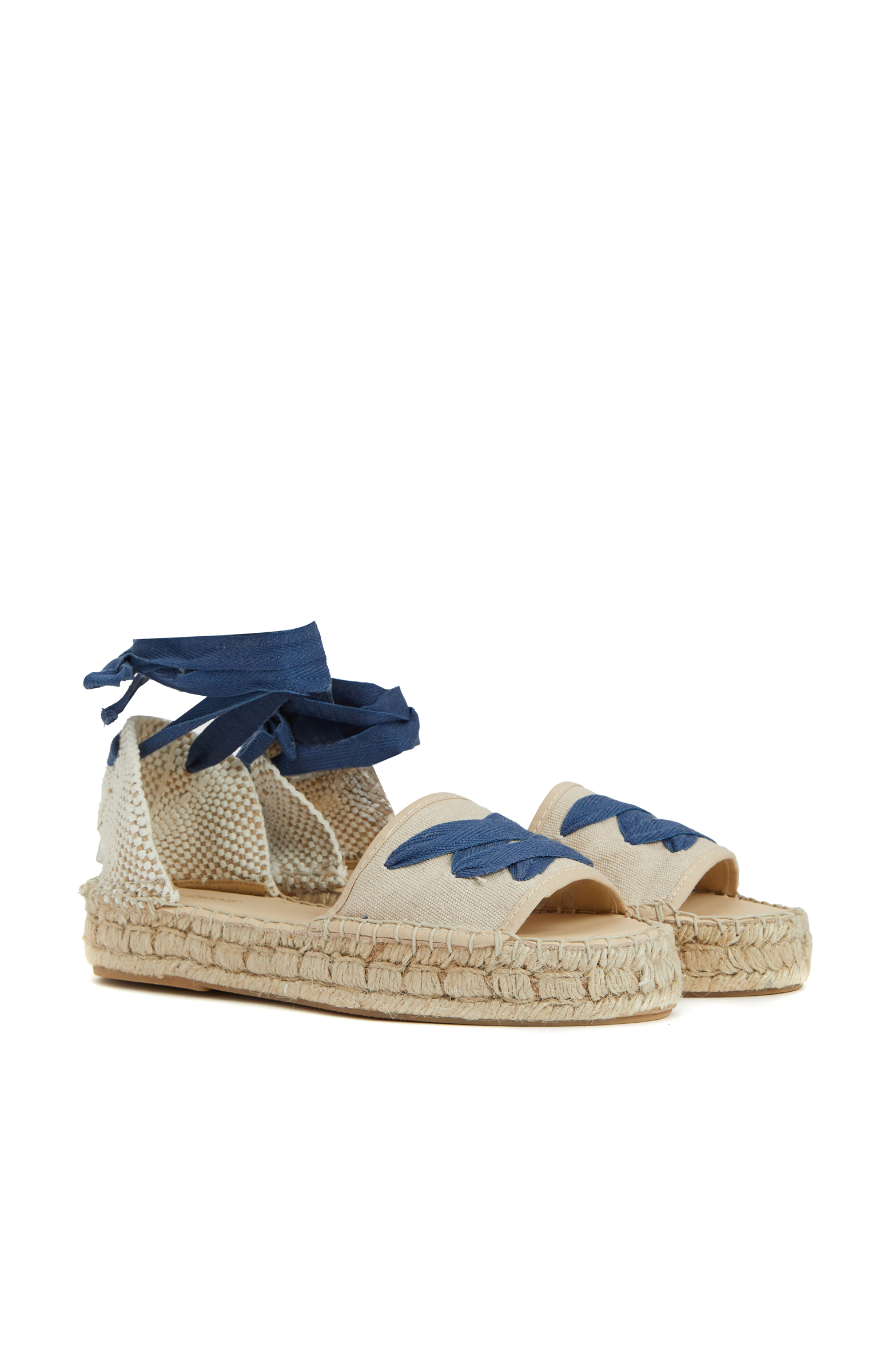 Siyah Ekru Kadın Espadril