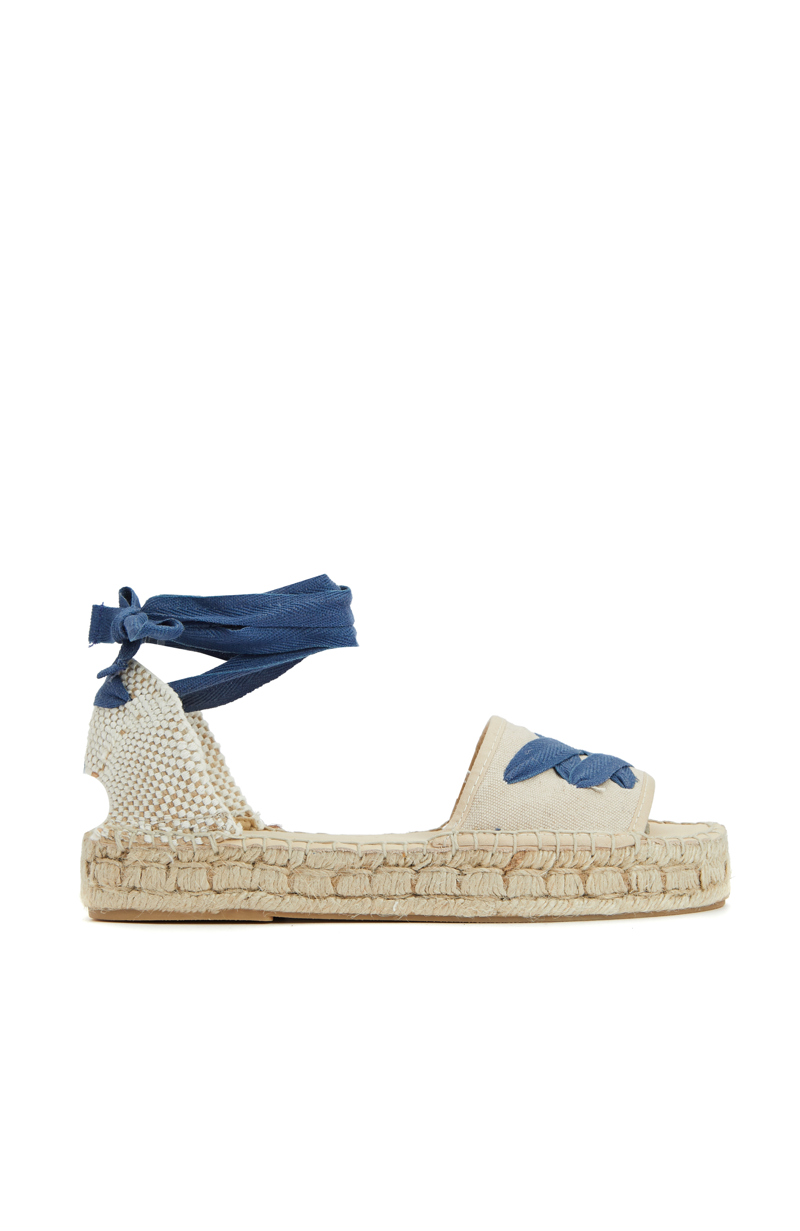 Kırık Beyaz Mavi Kadın Espadril