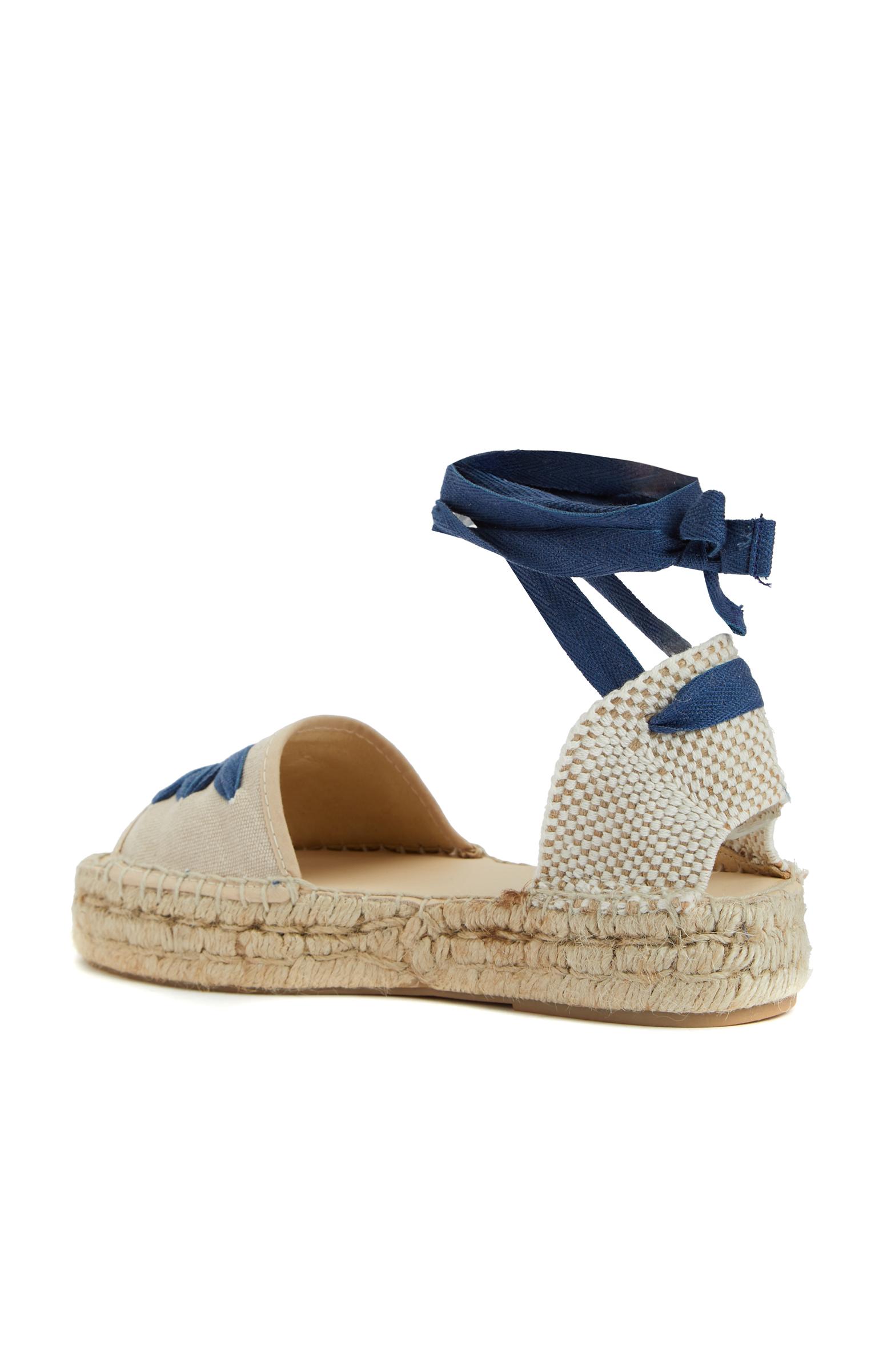 Kırık Beyaz Mavi Kadın Espadril