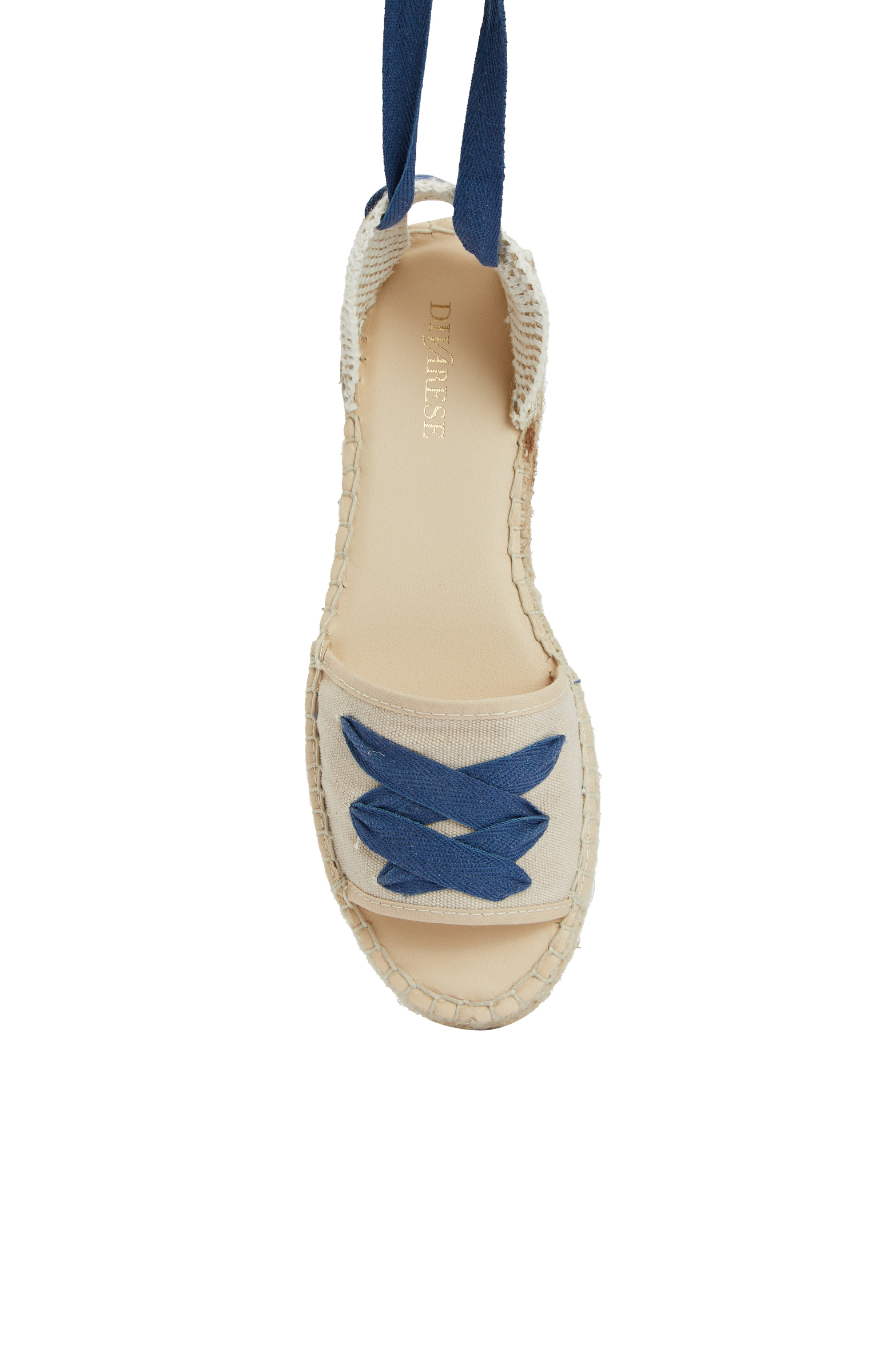 Kırık Beyaz Mavi Kadın Espadril