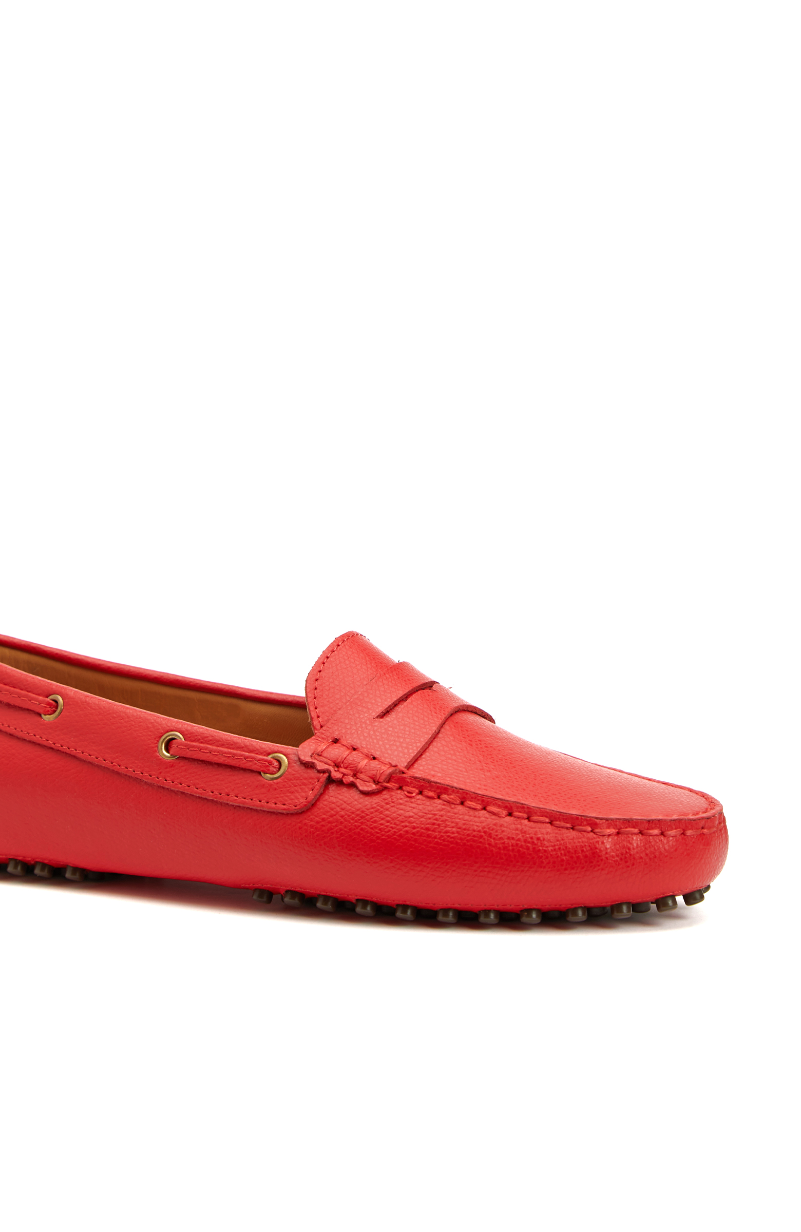 Kırmızı Kadın Deri Loafer