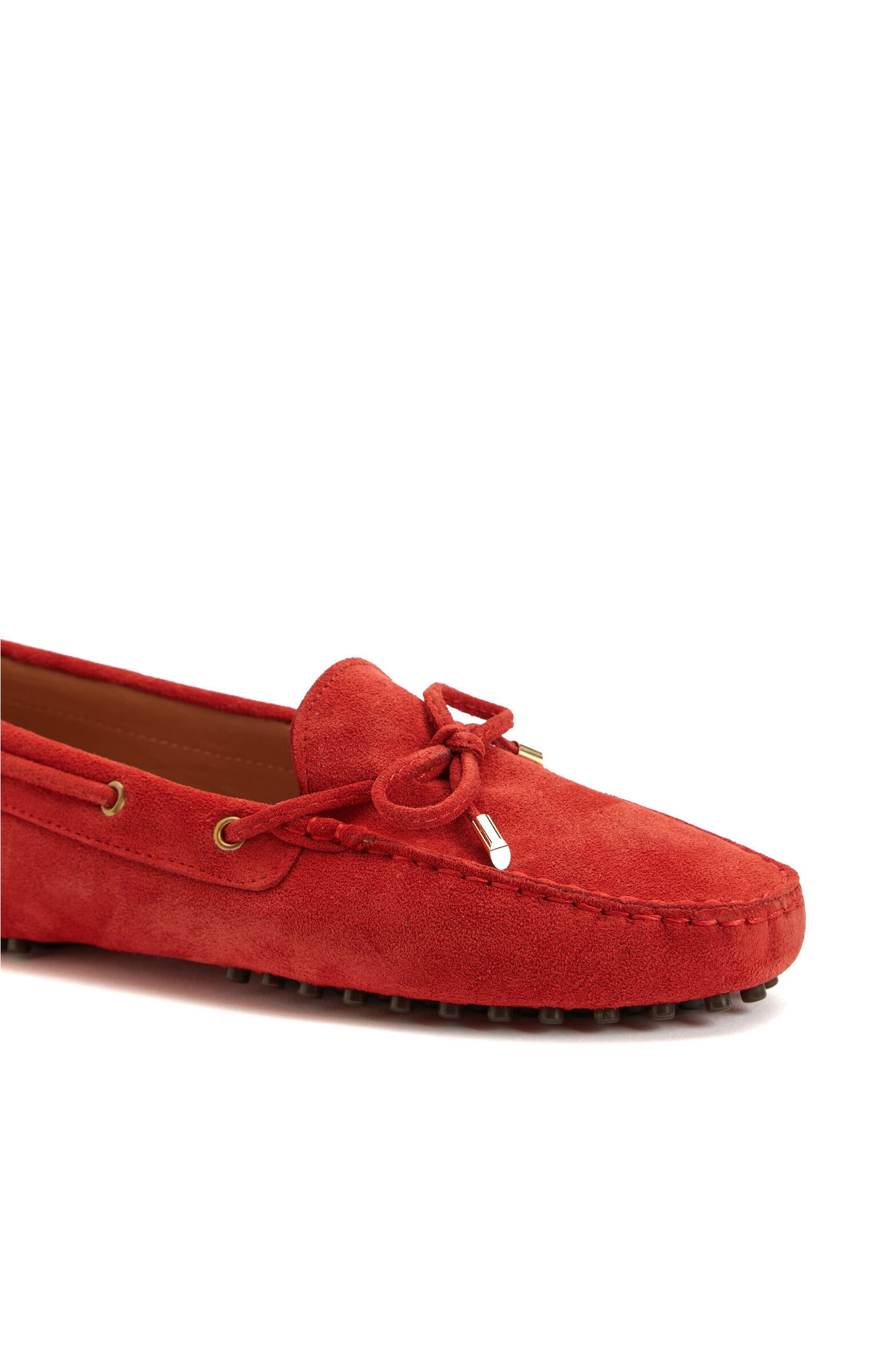 Kırmızı Kadın Süet Loafer