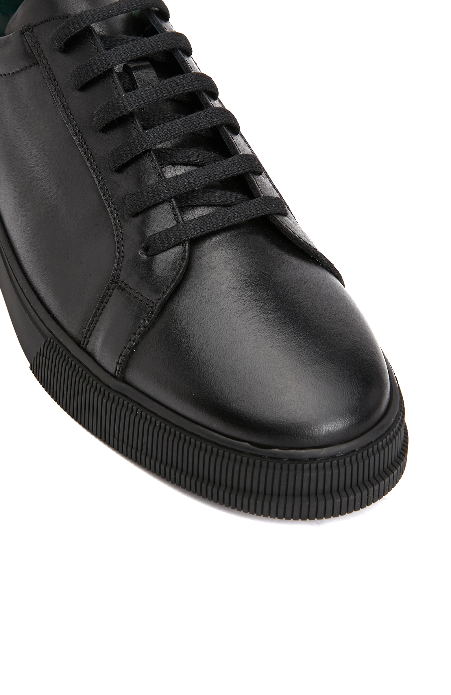 Siyah Erkek Deri Sneaker_5