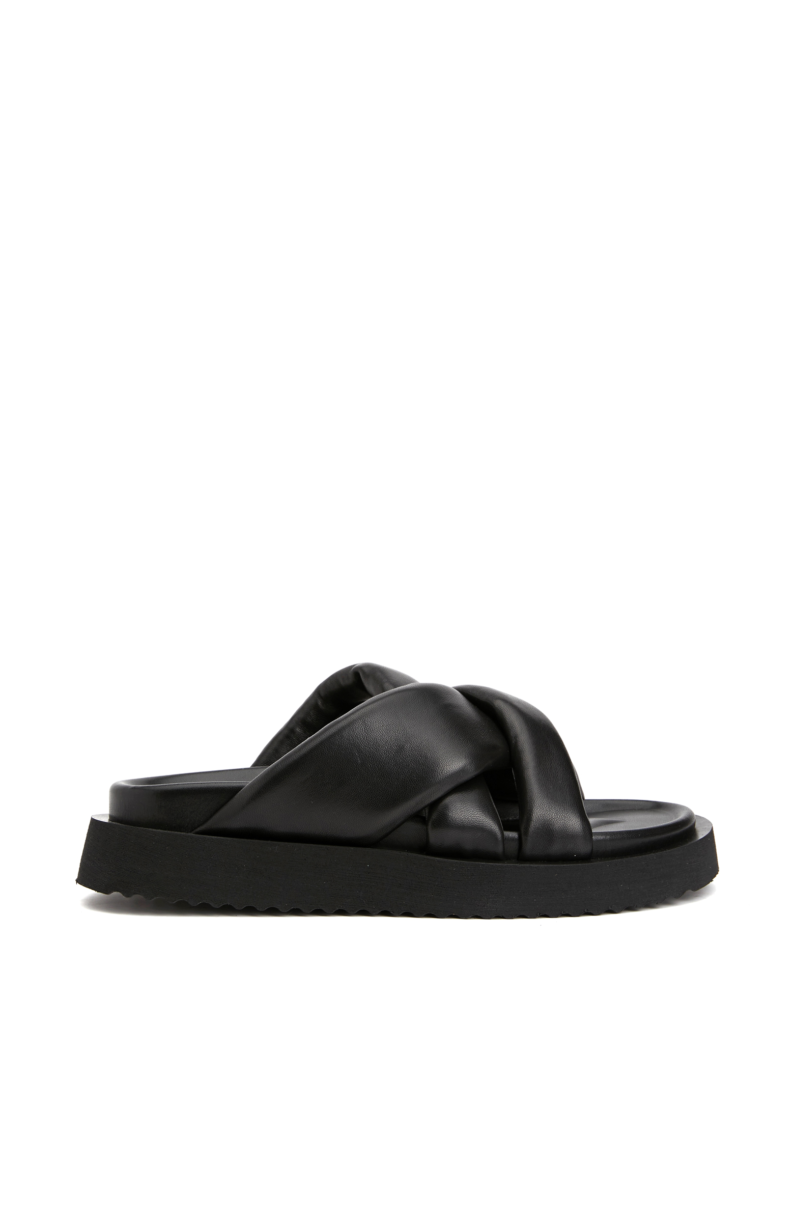 Siyah Kadın Deri Terlik