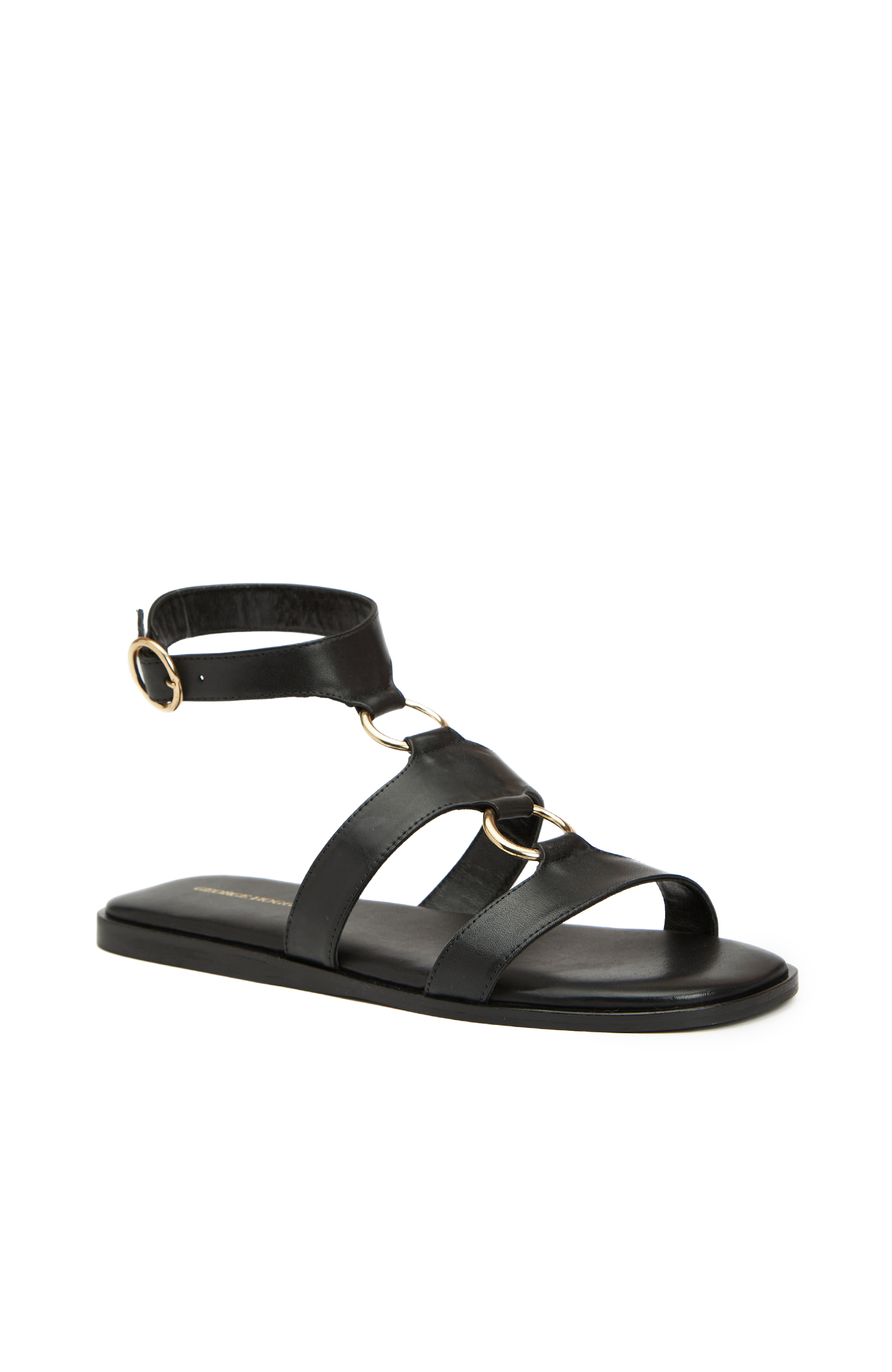 Kırık Beyaz Kadın Deri Sandalet