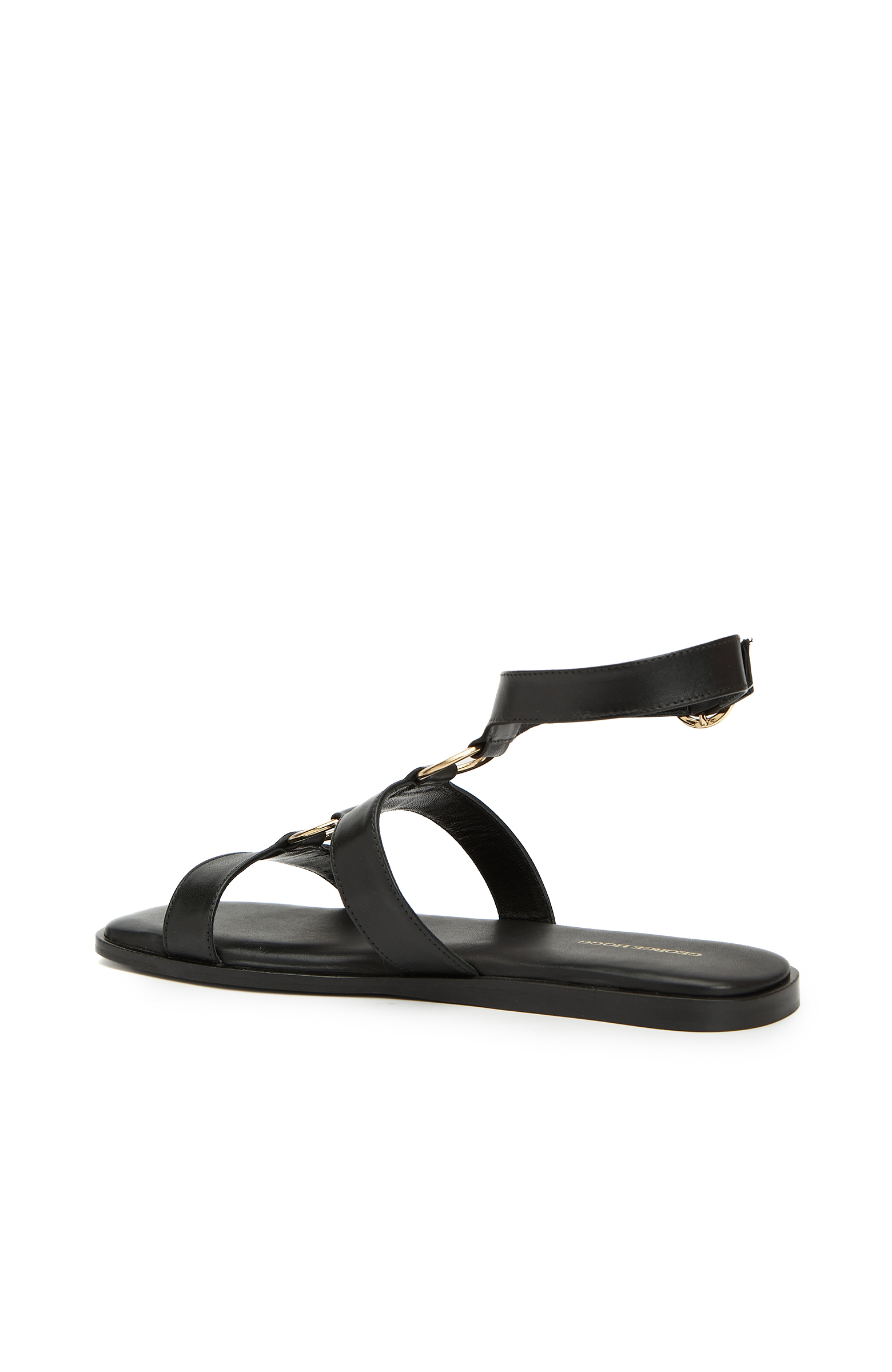 Siyah Kadın Deri Sandalet