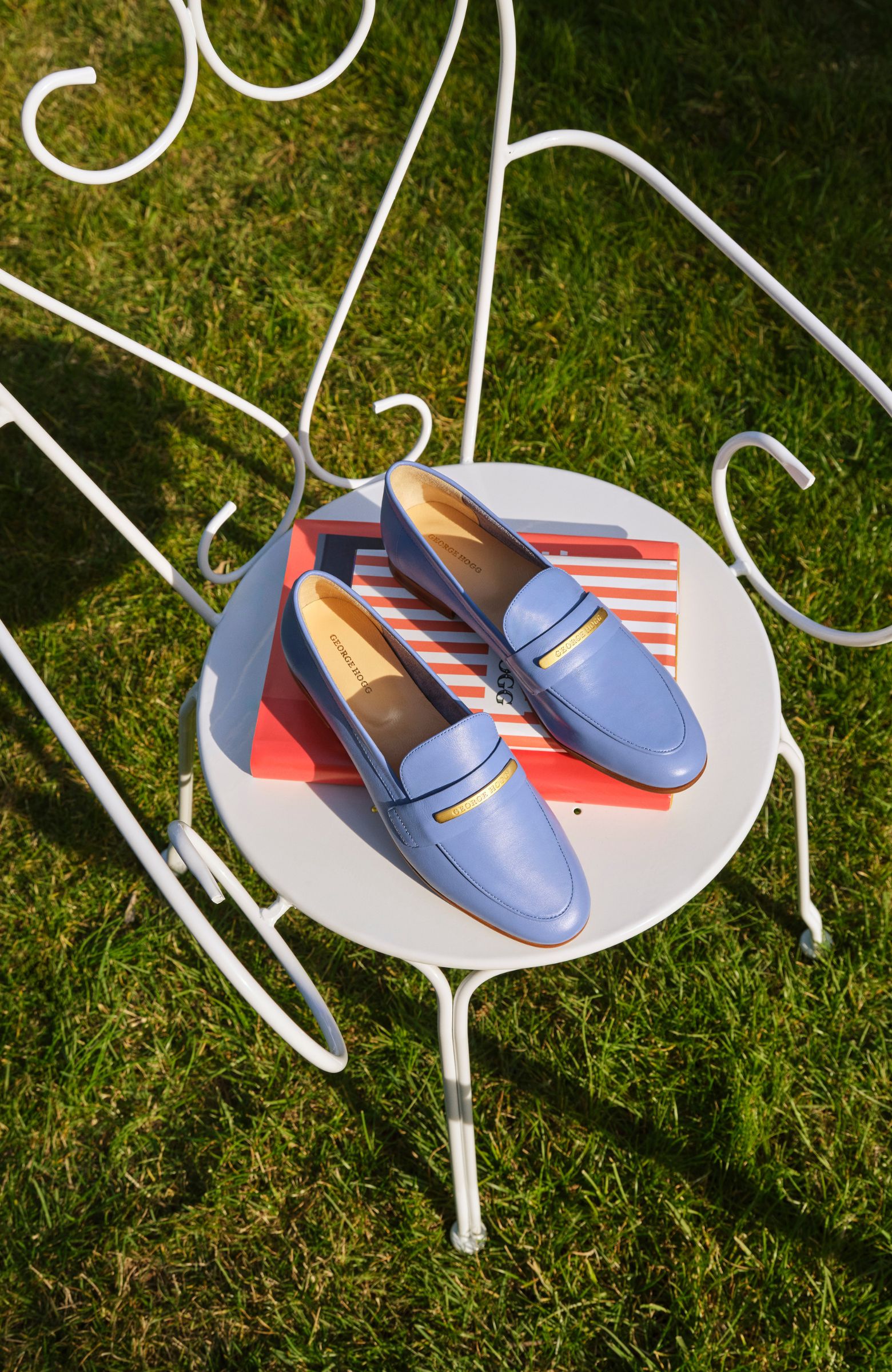 Mavi Kadın Yuvarlak Burun Deri Loafer