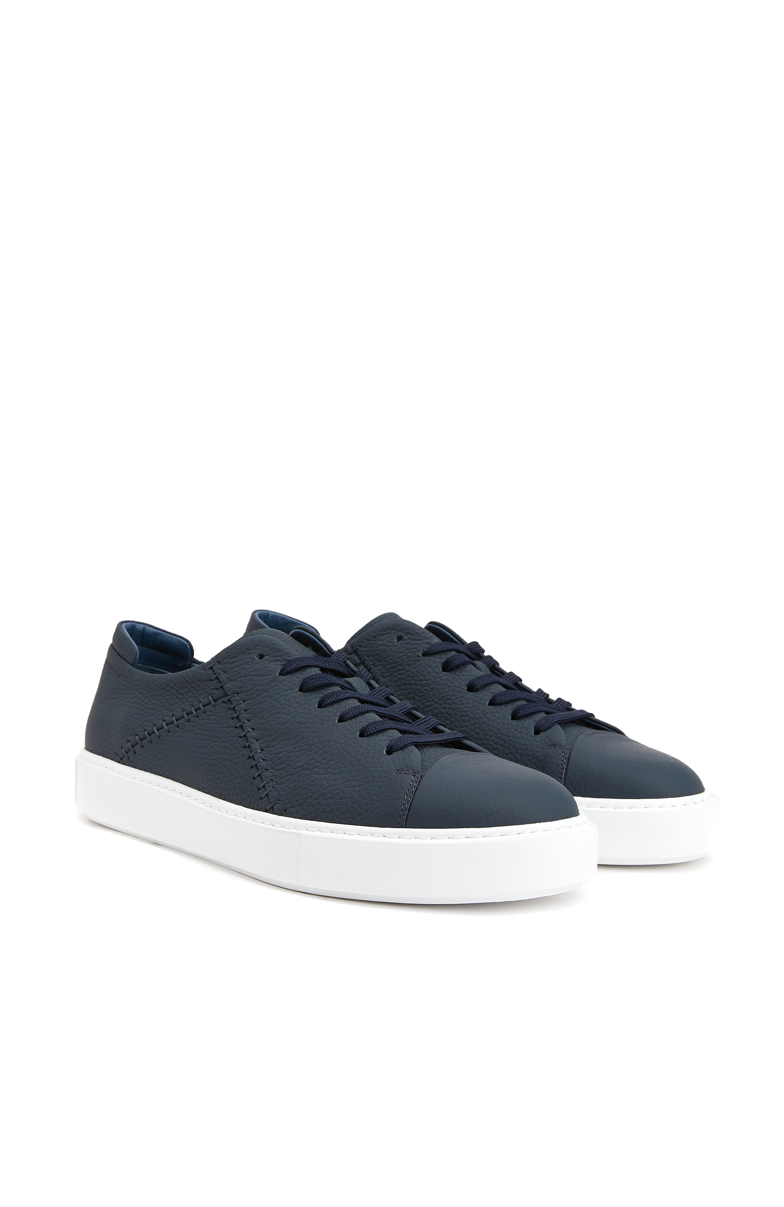 Lacivert Erkek Deri Sneaker_1