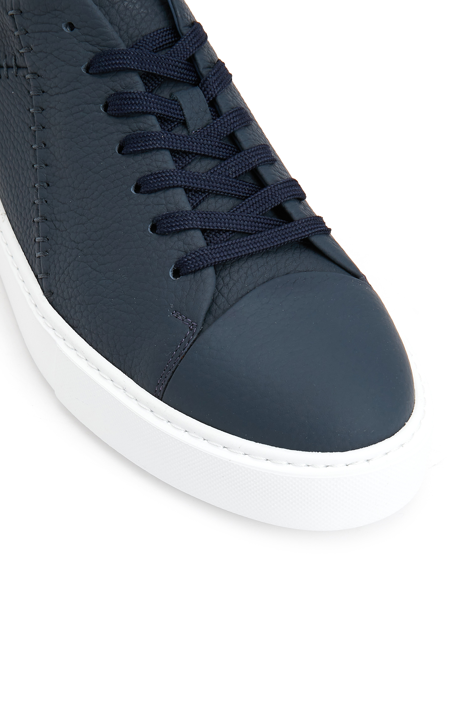 Lacivert Erkek Deri Sneaker_5