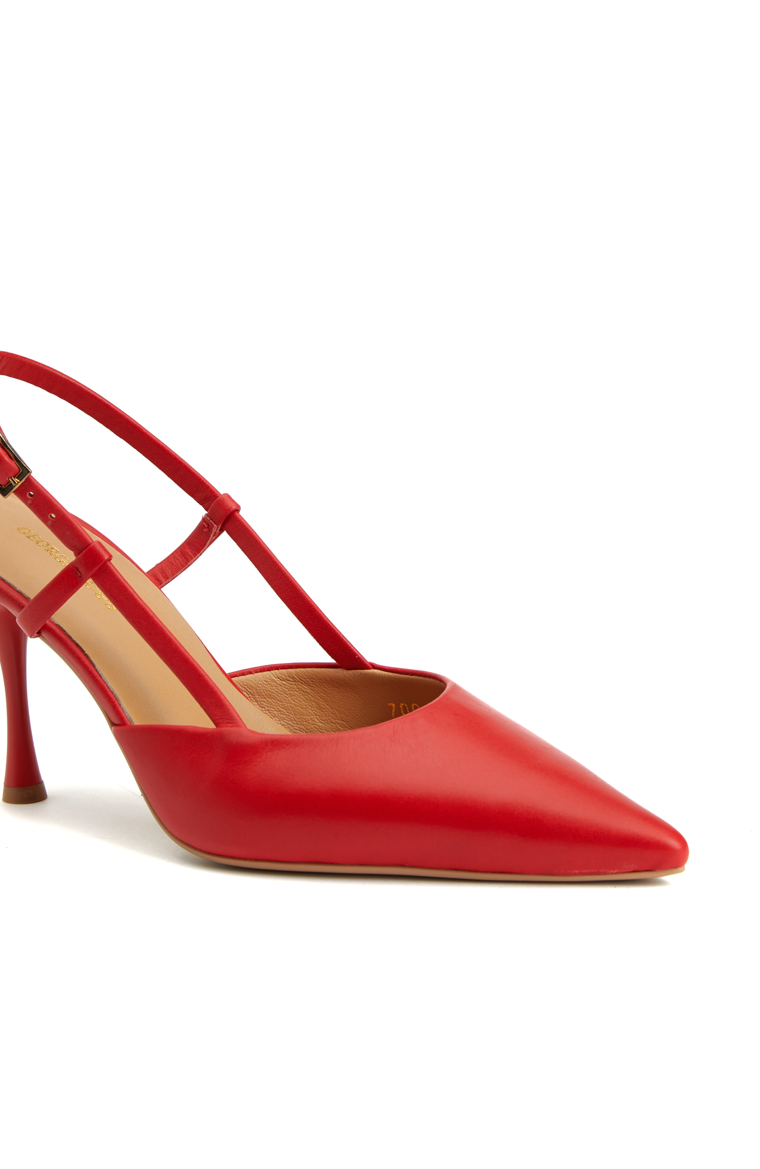 Kırmızı Deri Topuklu Ayakkabı