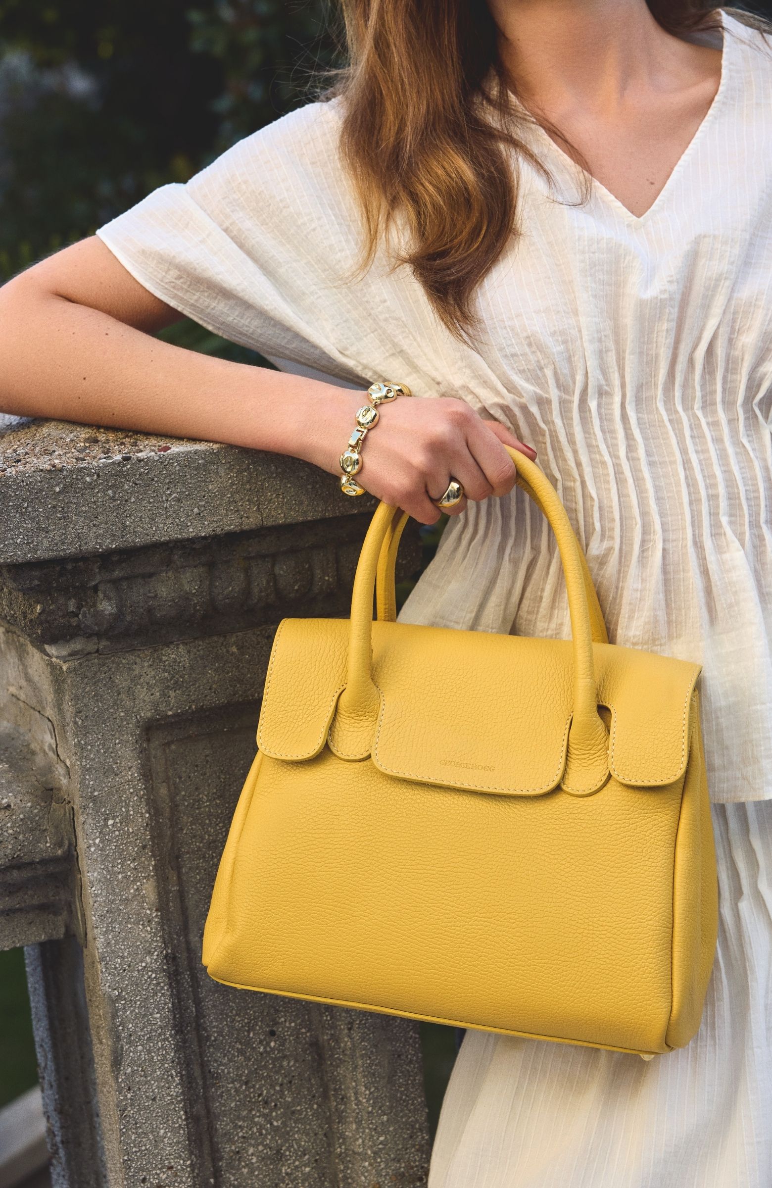 Sarı Kadın Deri Çanta