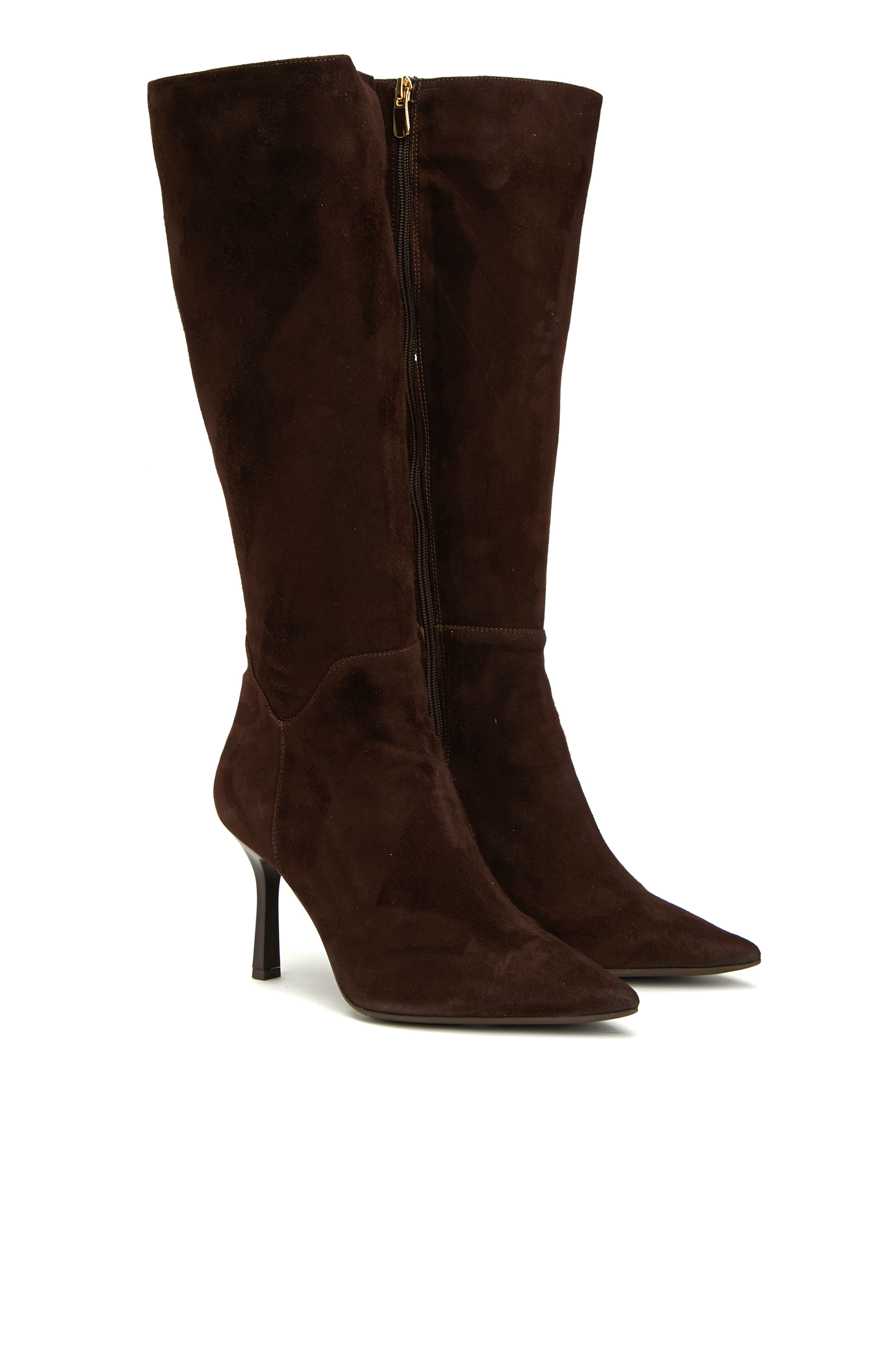 Kahve Deri Kadın Çizme