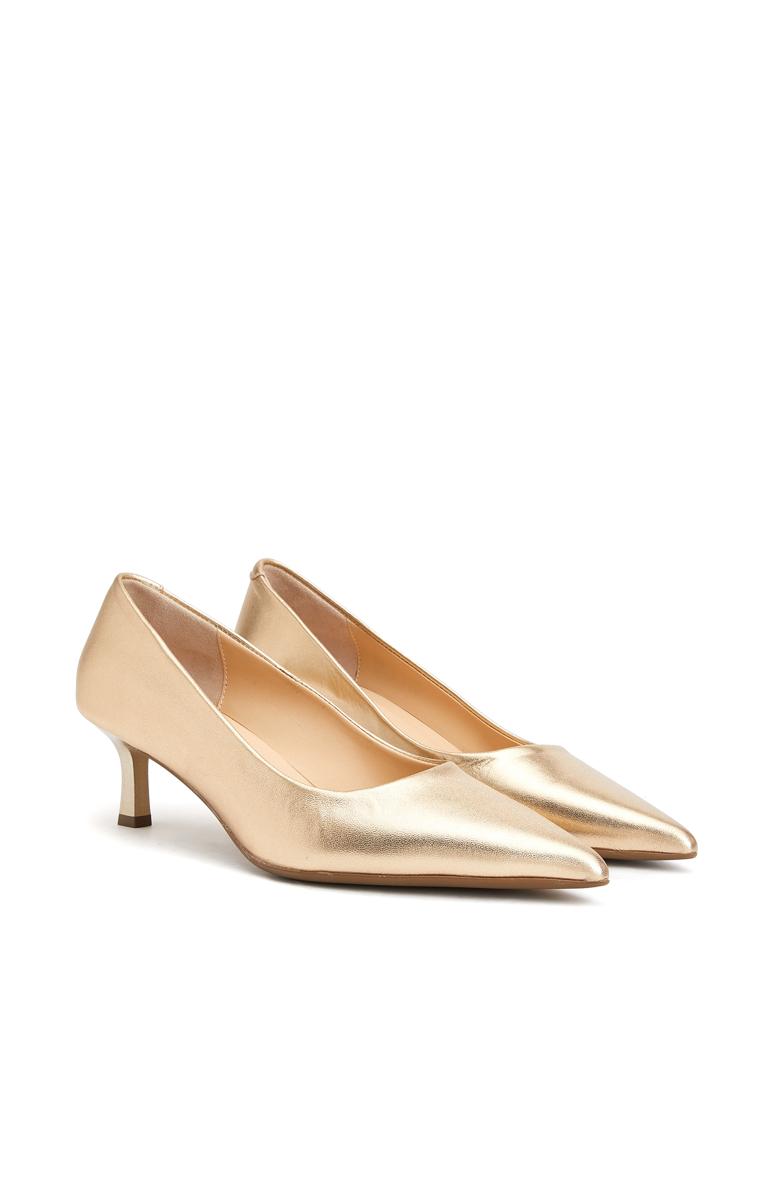 Gold Kadın Deri Stiletto_1