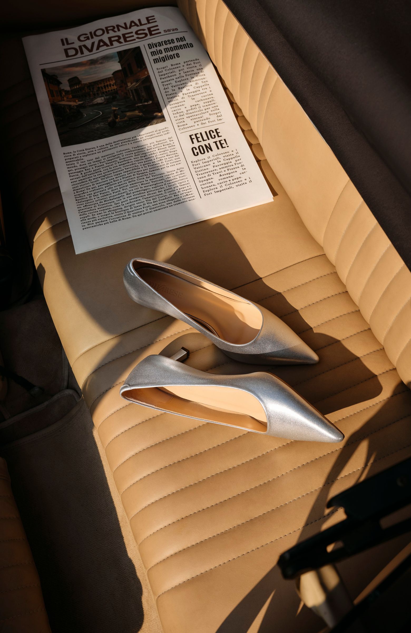 Gold Kadın Deri Stiletto