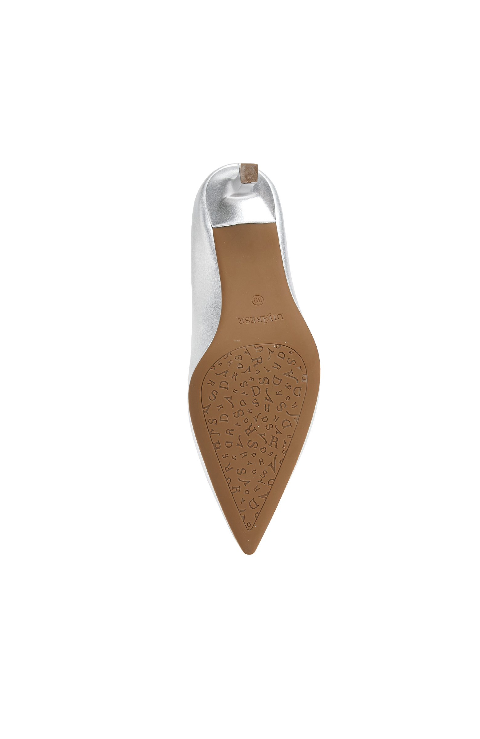 Gümüş Kadın Deri Stiletto_4