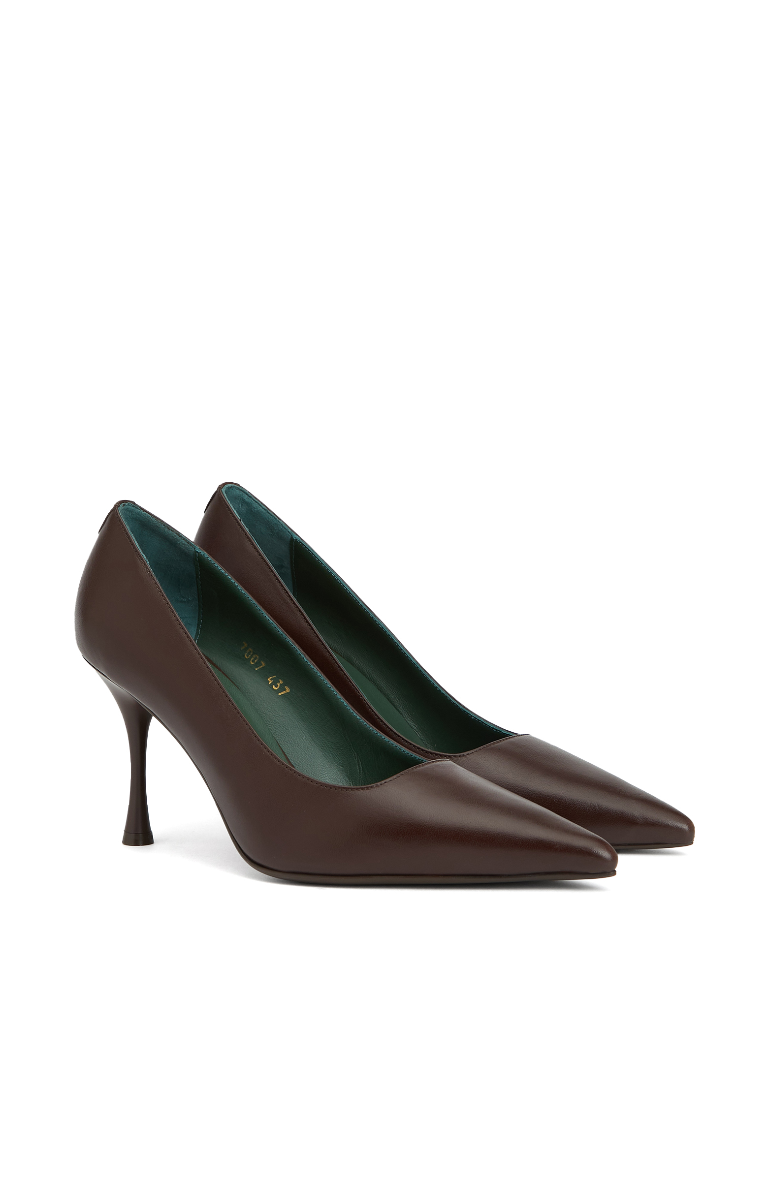 Kahverengi Kadın Deri Stiletto