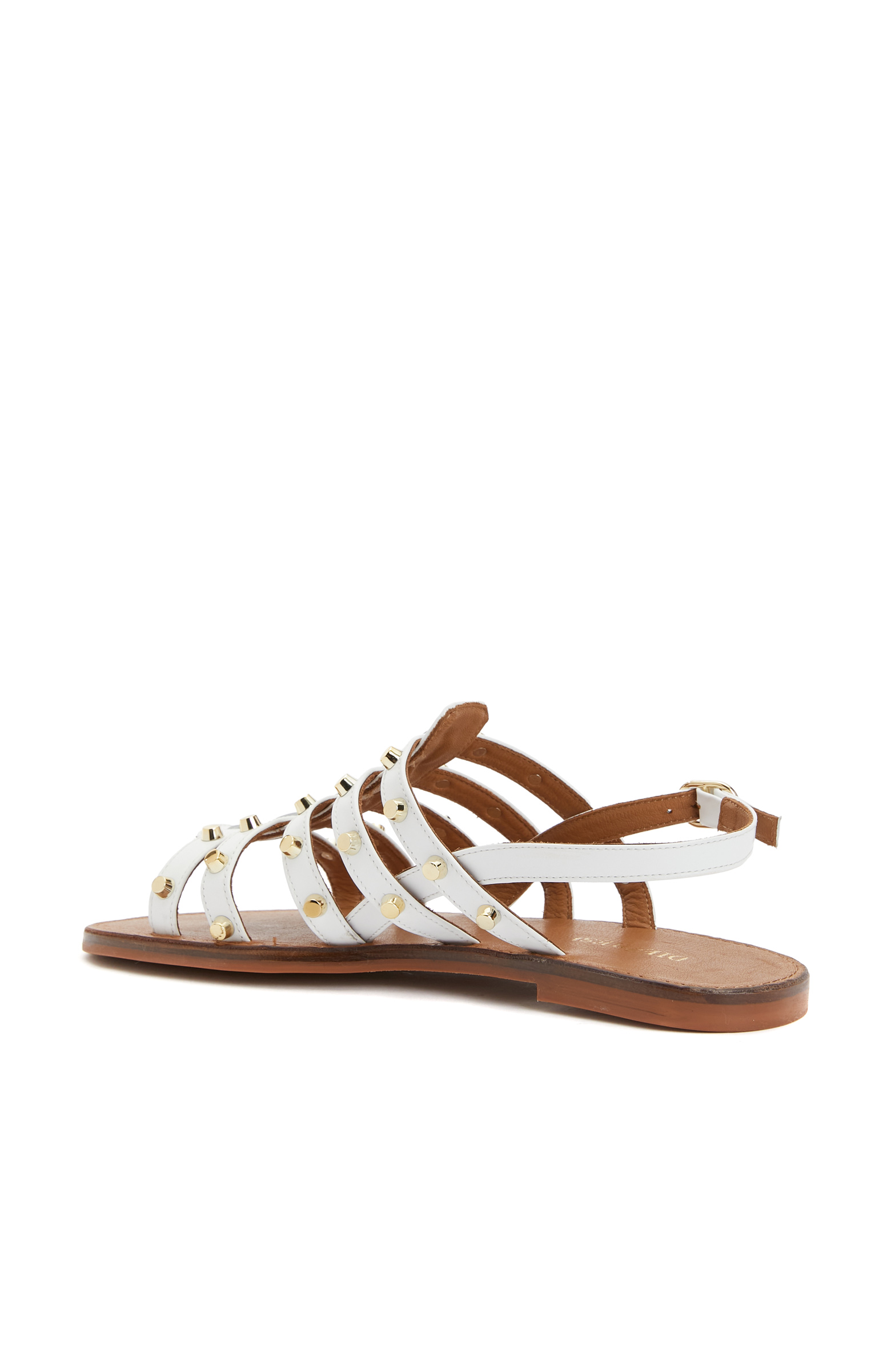 Beyaz Kadın Deri Sandalet