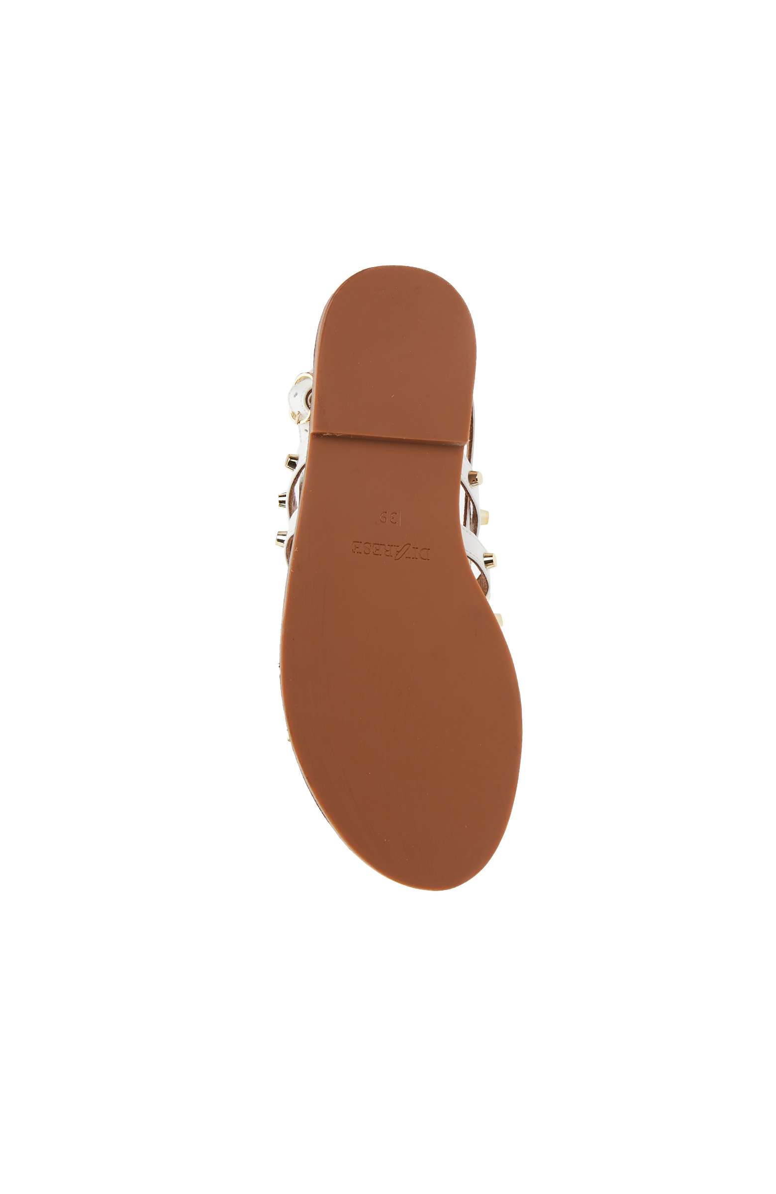 Beyaz Kadın Deri Sandalet