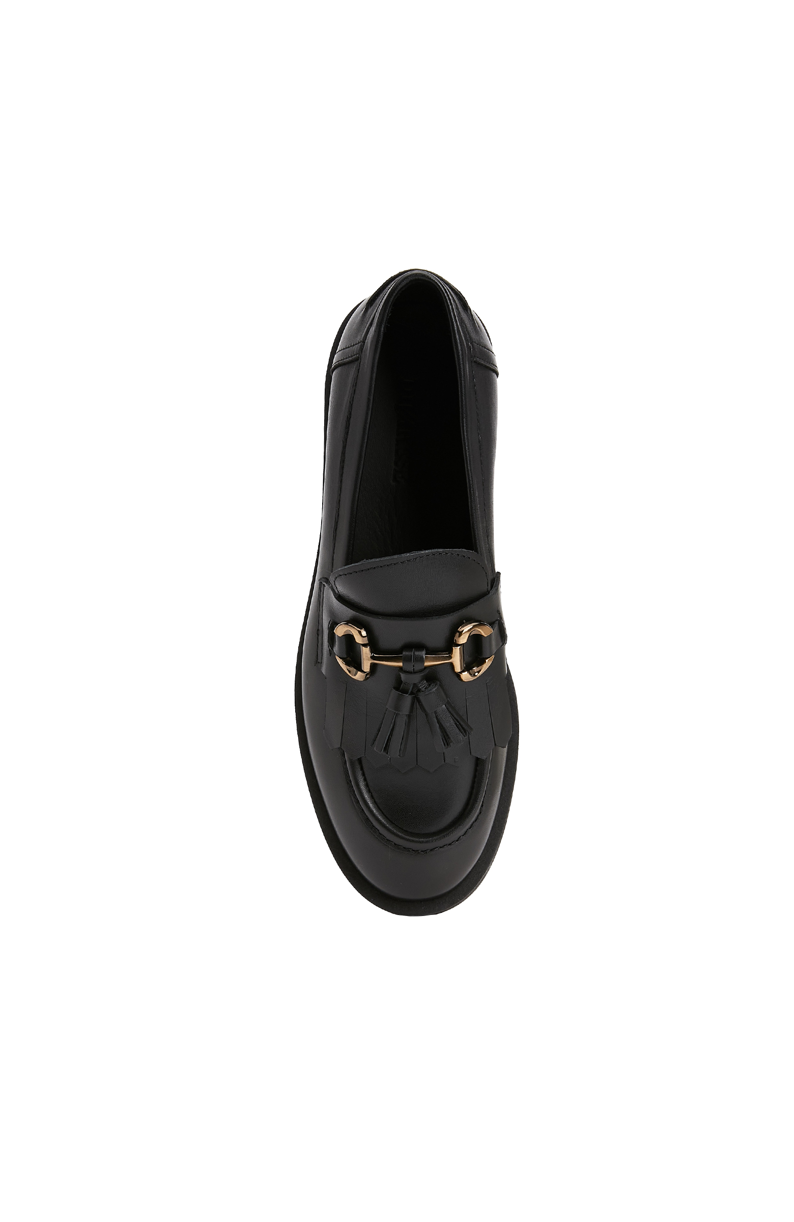 Siyah Kadın Deri Loafer