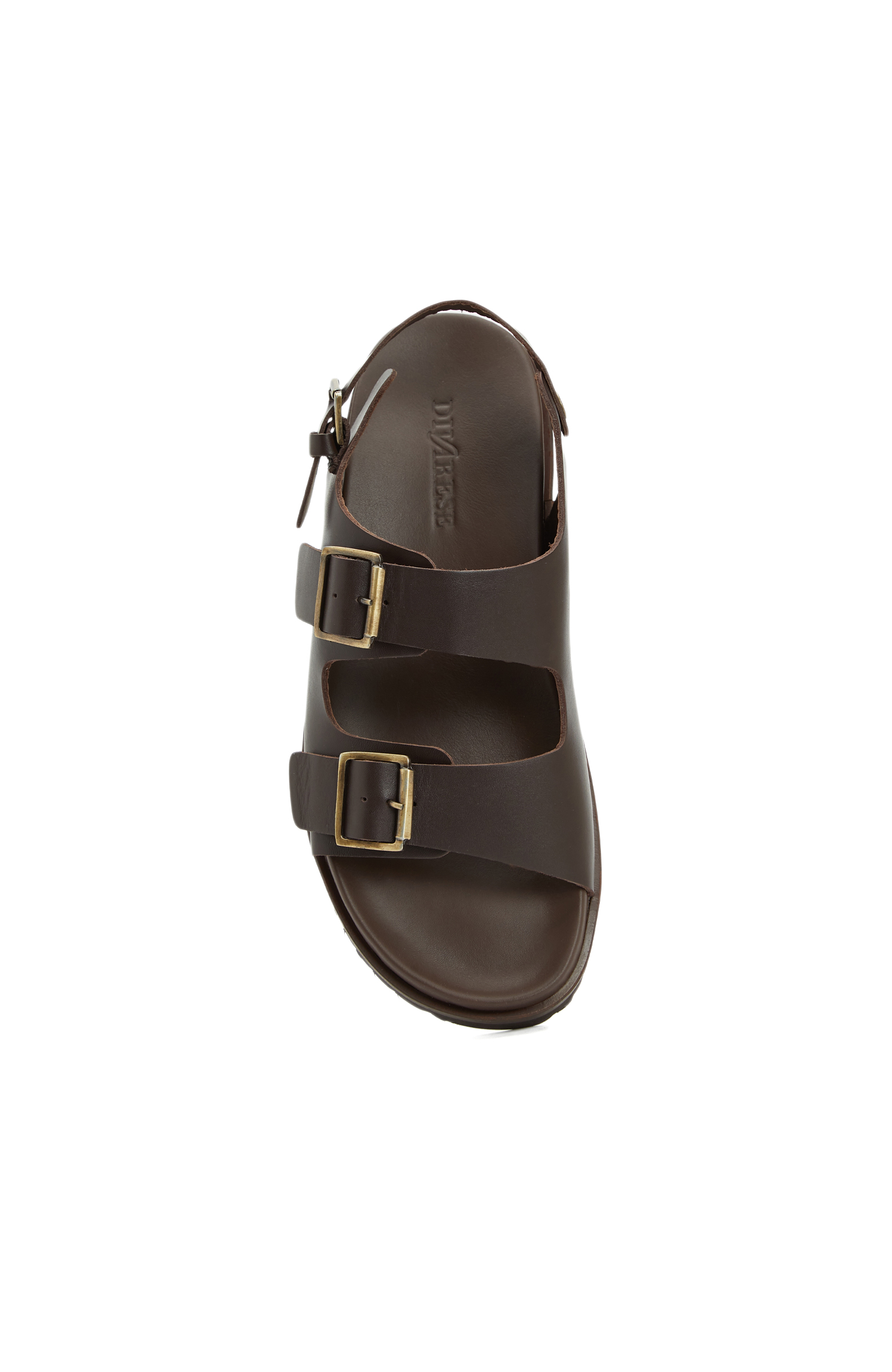 Kahverengi Erkek Deri Sandalet