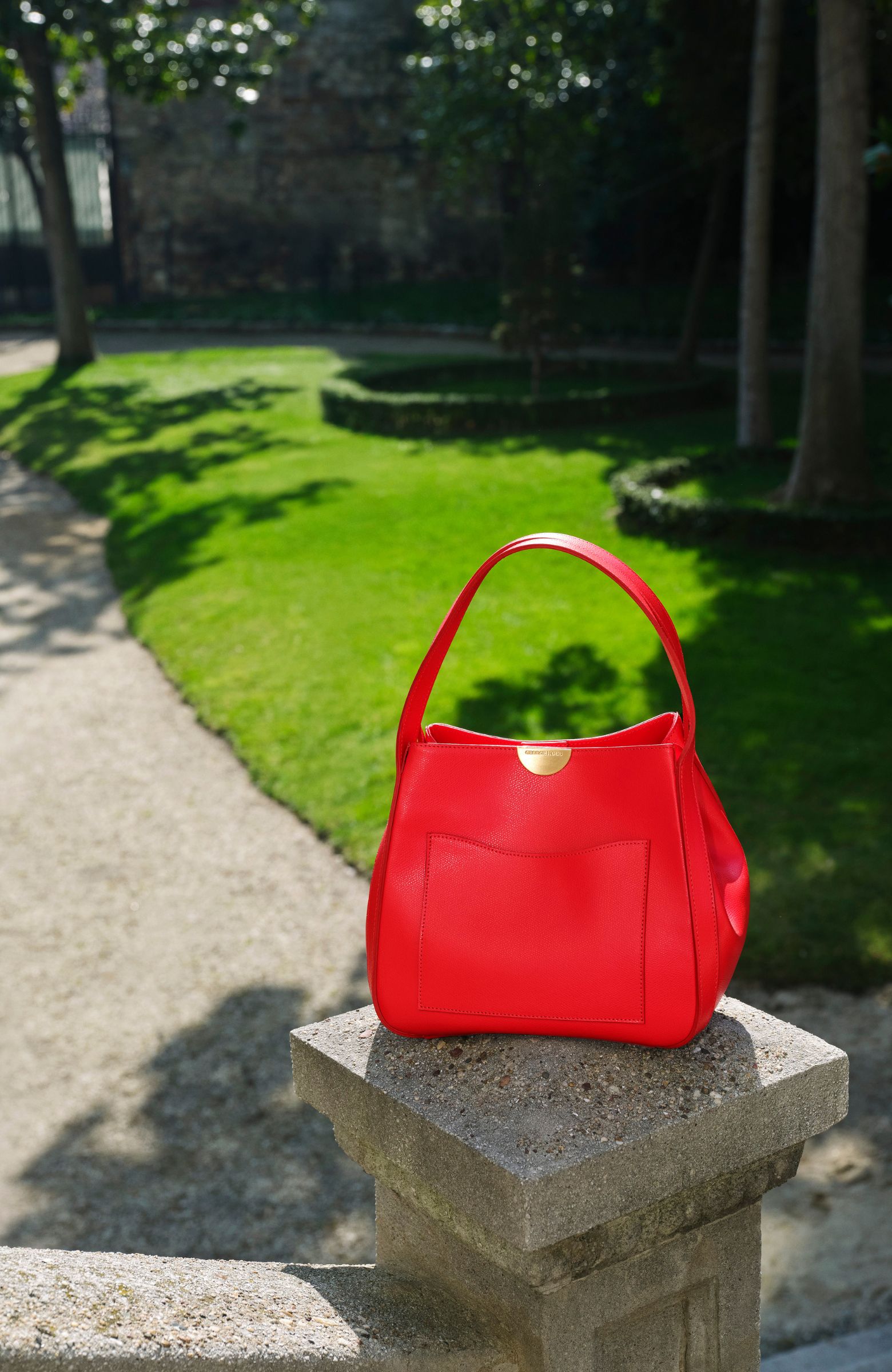 Kırmızı kadın Deri Çanta