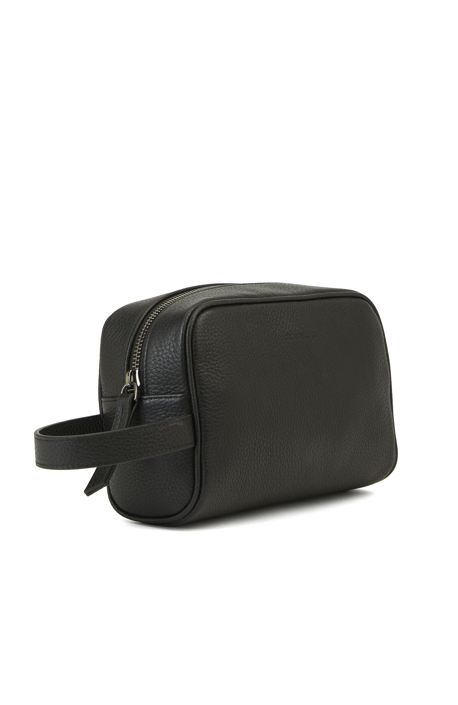 Siyah Deri Kozmetik Çantası